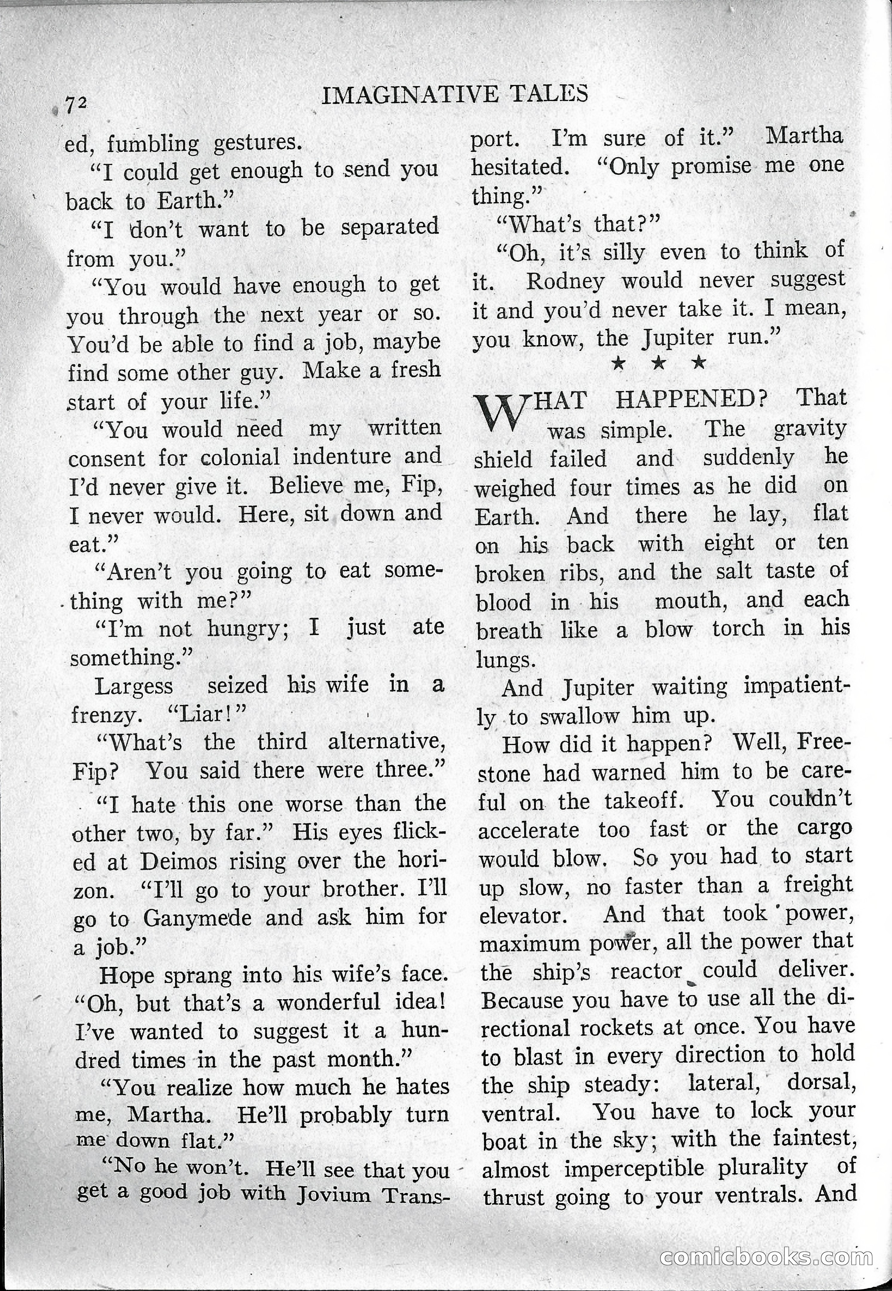 Imaginative Tales, March 1957 — page 72 of 132
