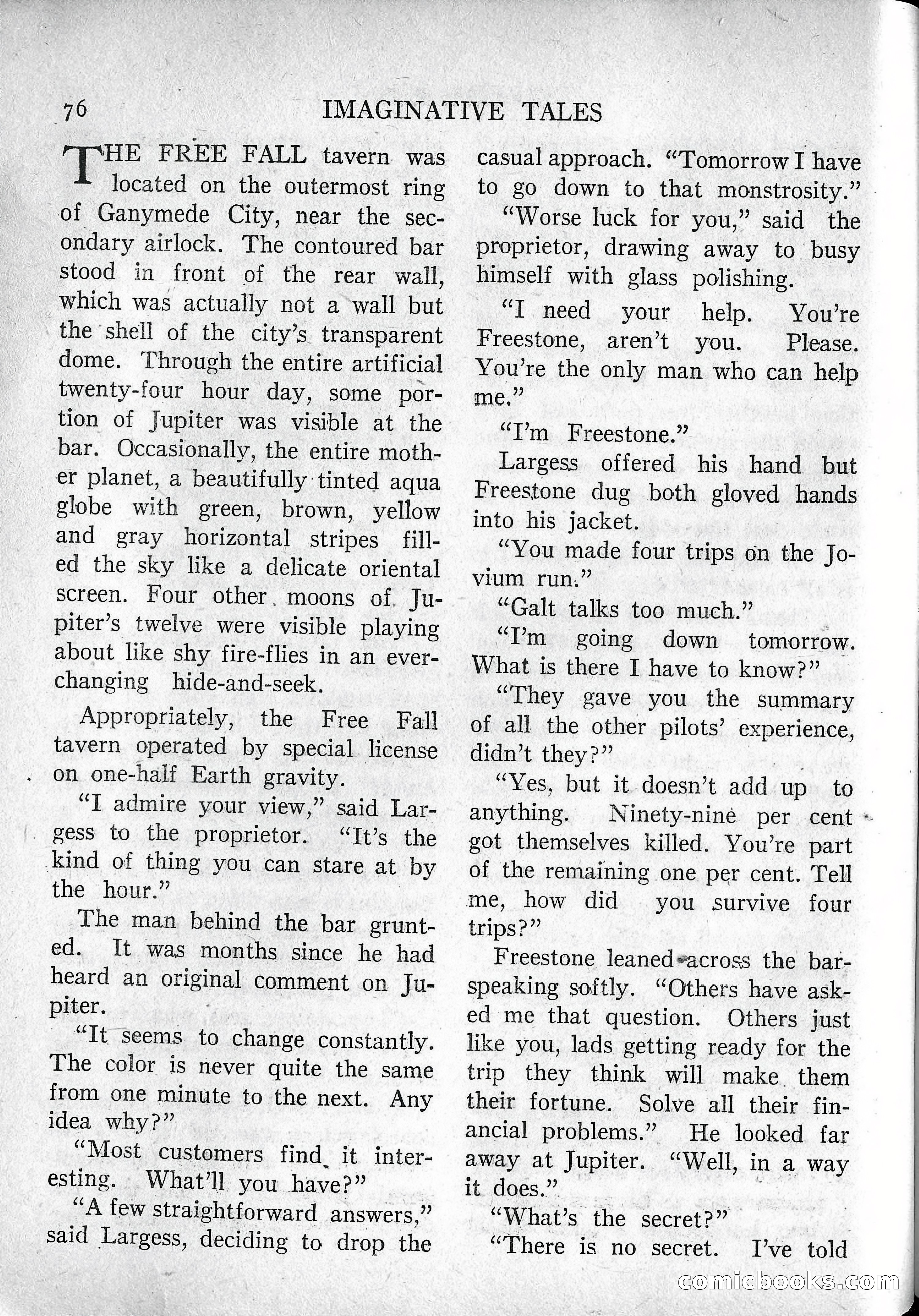 Imaginative Tales, March 1957 — page 76 of 132