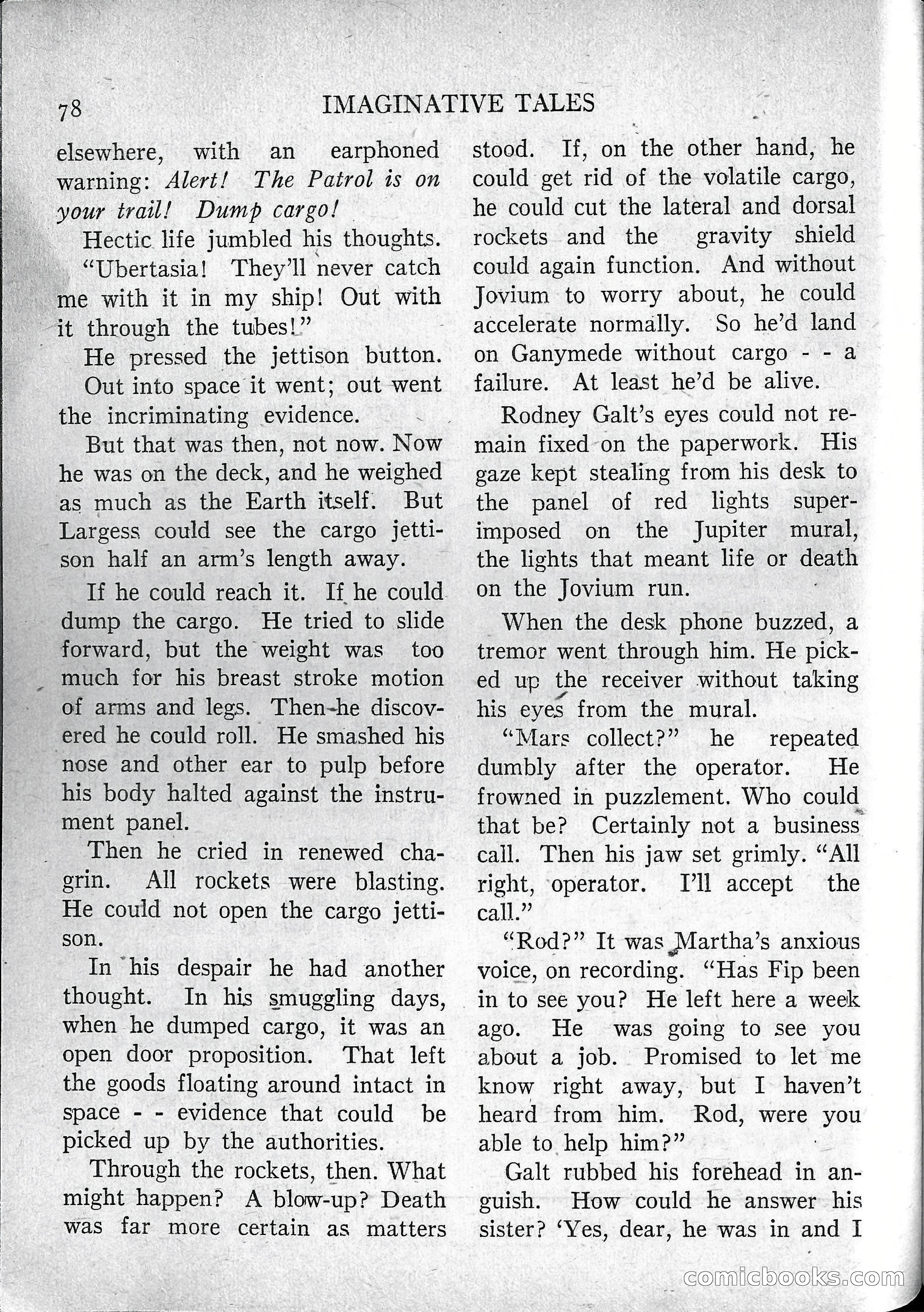 Imaginative Tales, March 1957 — page 78 of 132
