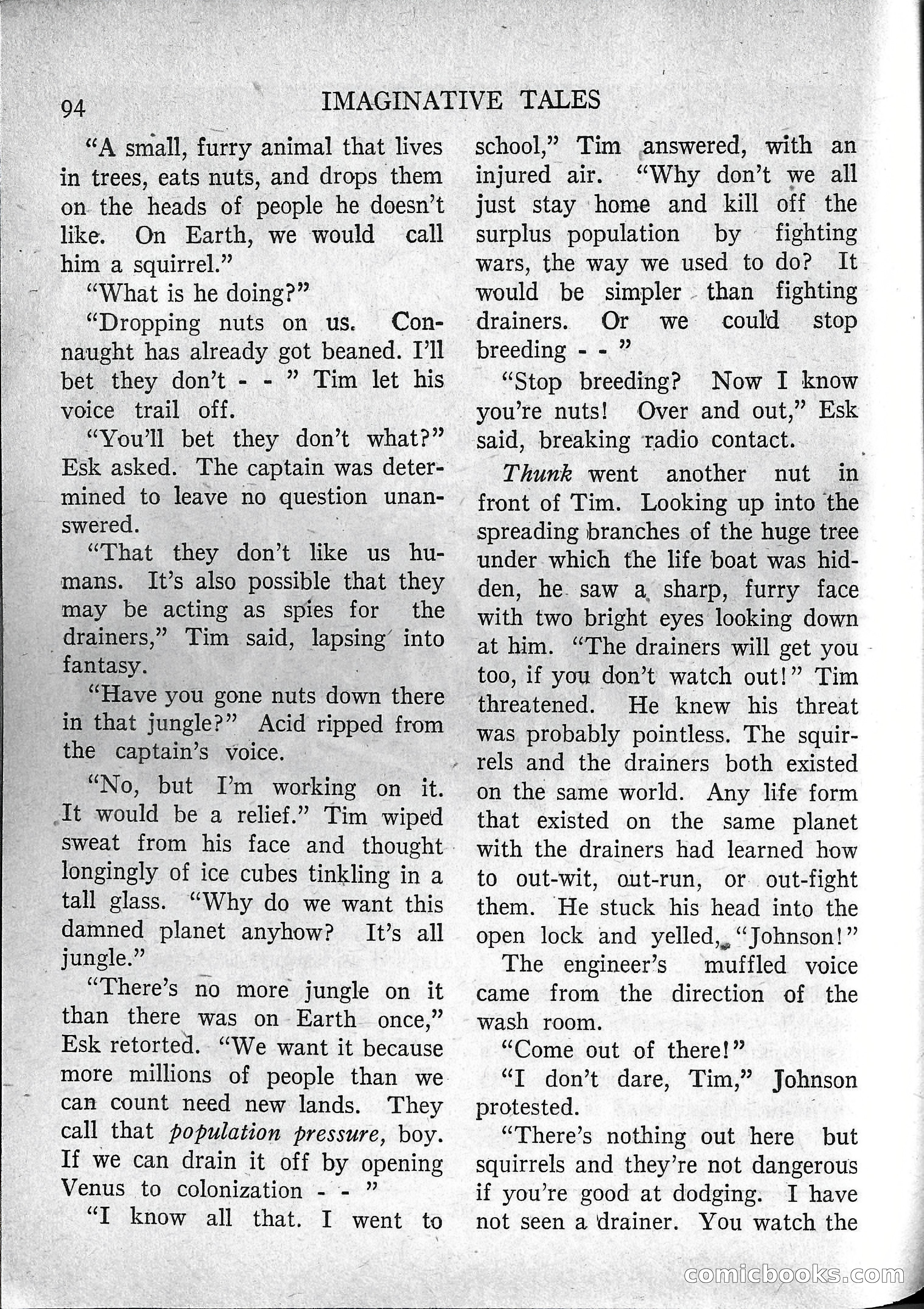 Imaginative Tales, March 1957 — page 94 of 132