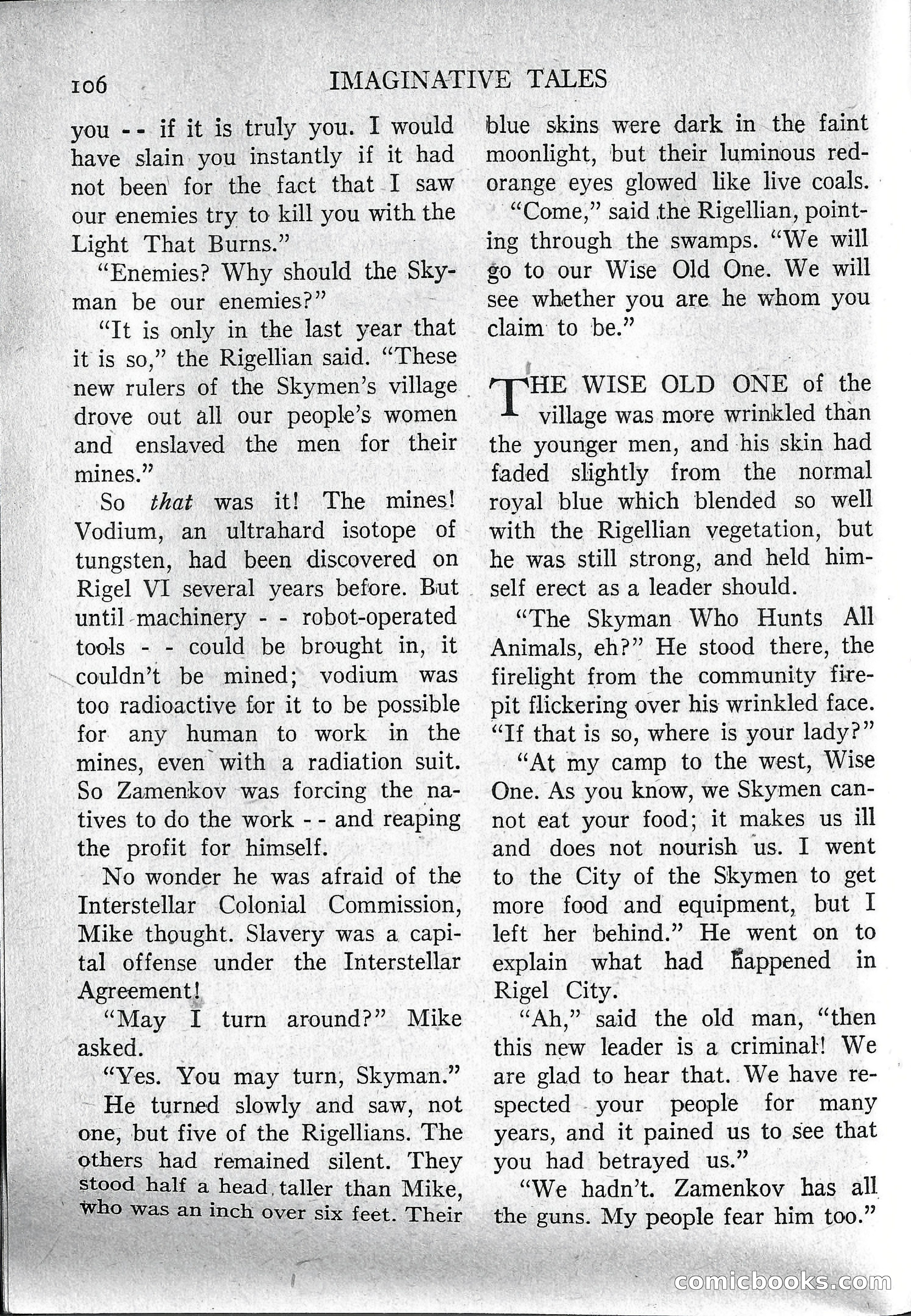Imaginative Tales, March 1957 — page 106 of 132