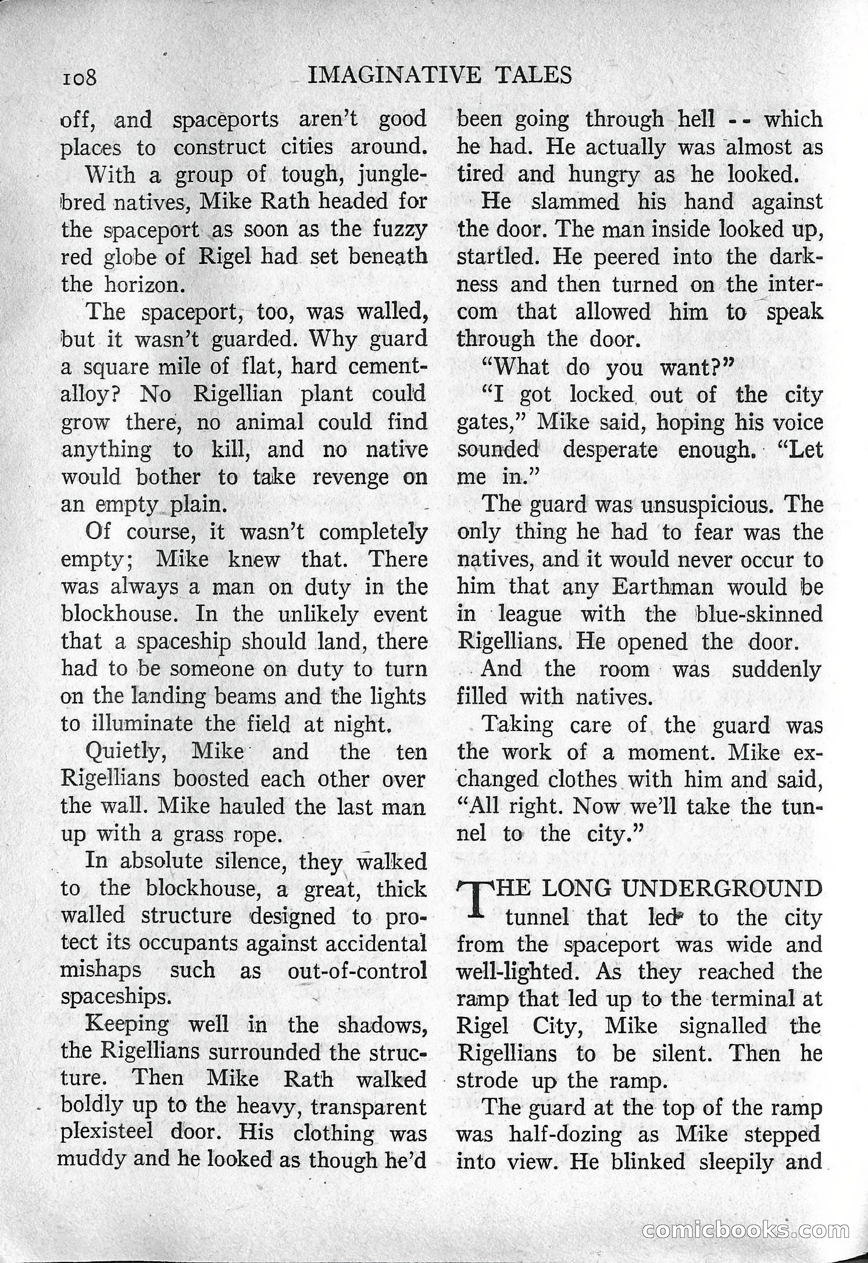 Imaginative Tales, March 1957 — page 108 of 132