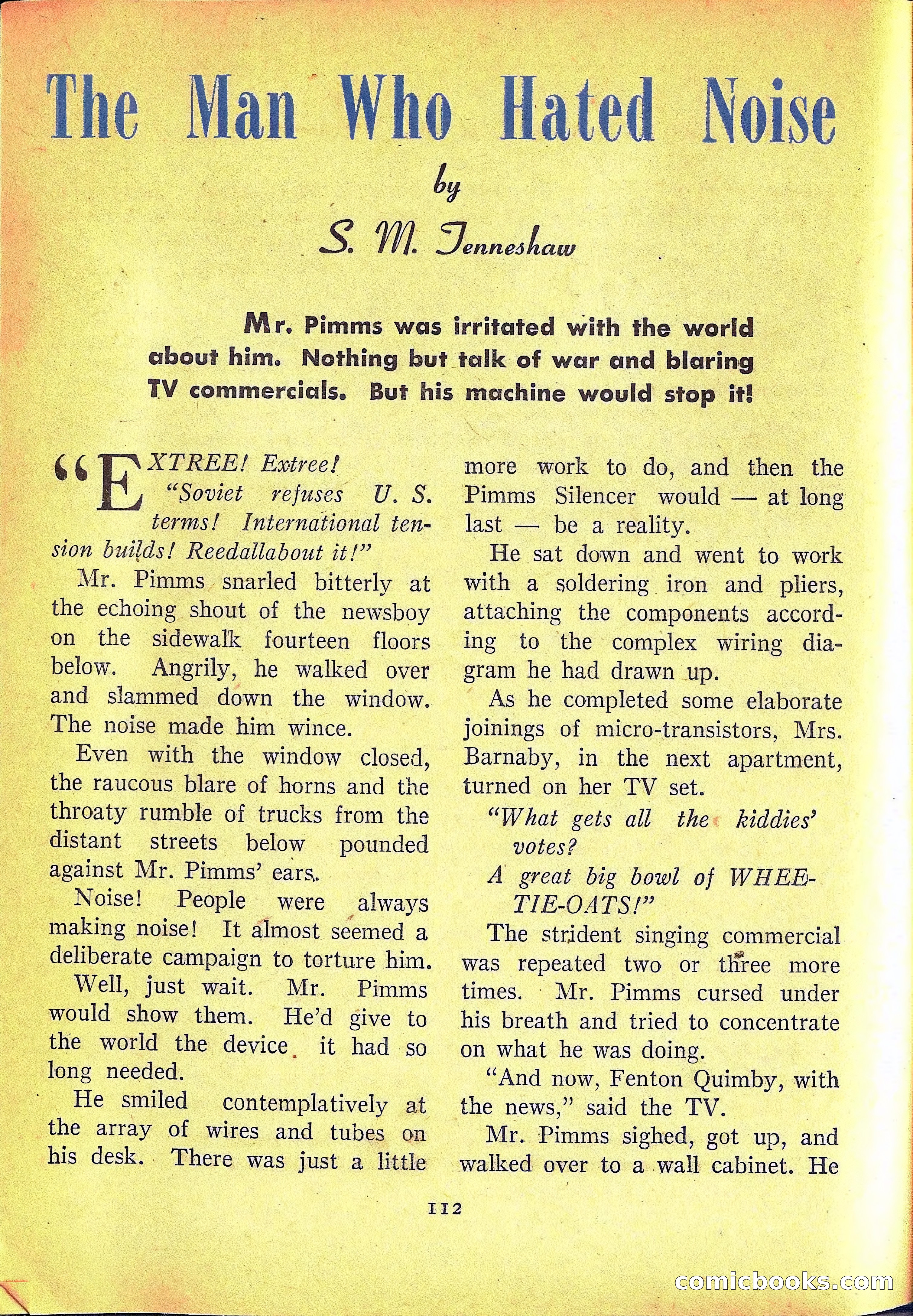 Imaginative Tales, March 1957 — page 112 of 132