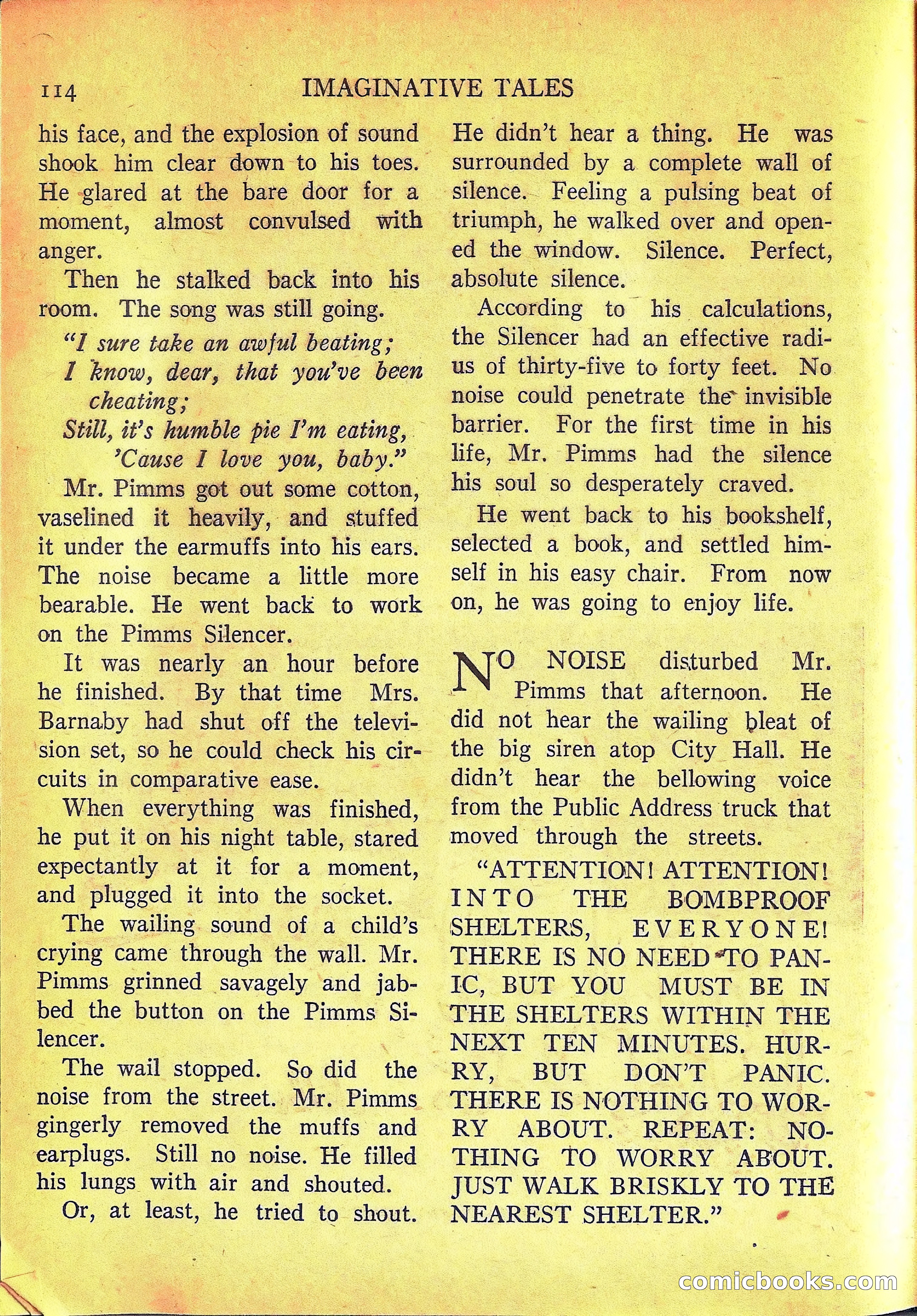 Imaginative Tales, March 1957 — page 114 of 132