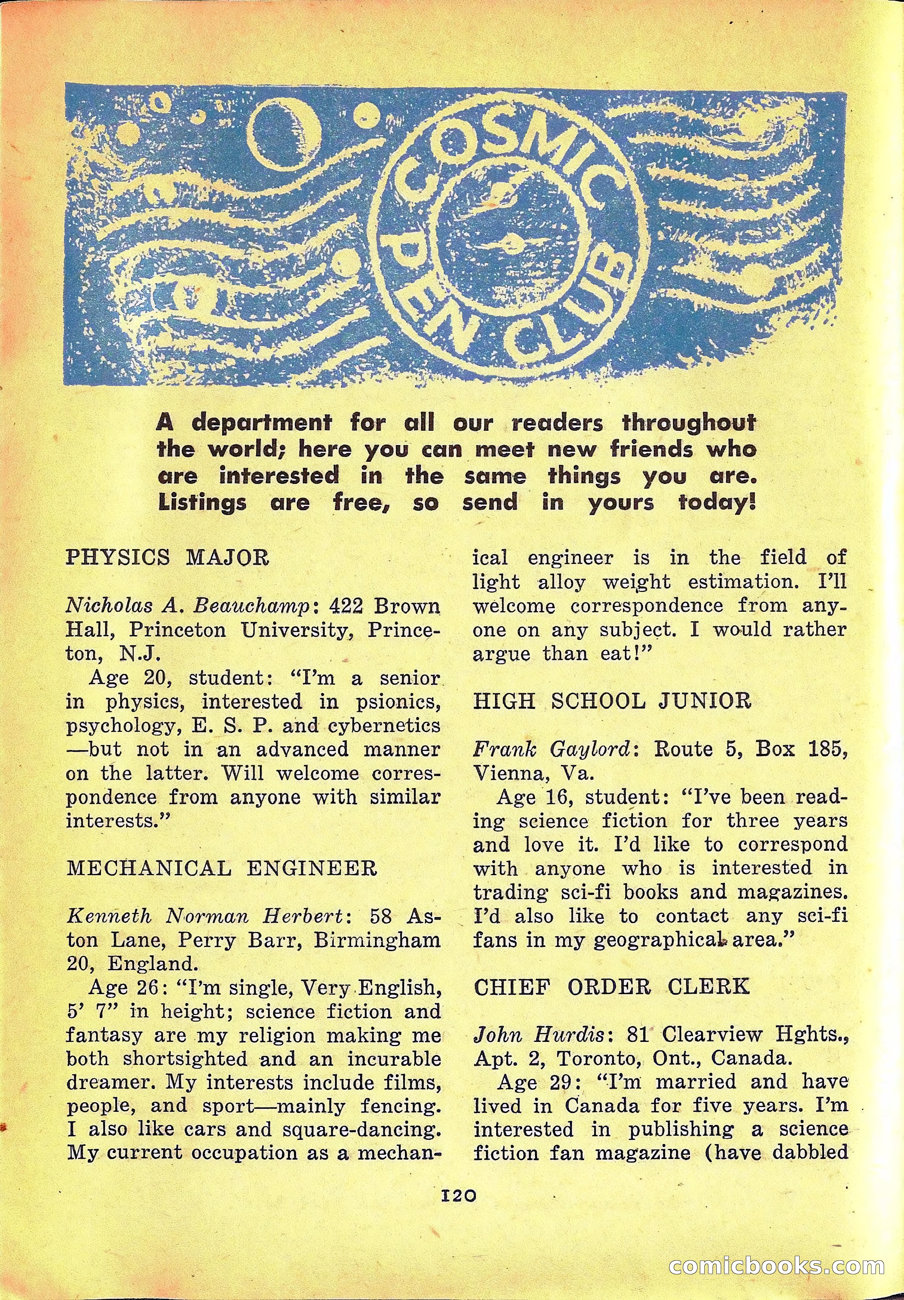 Imaginative Tales, March 1957 — page 120 of 132