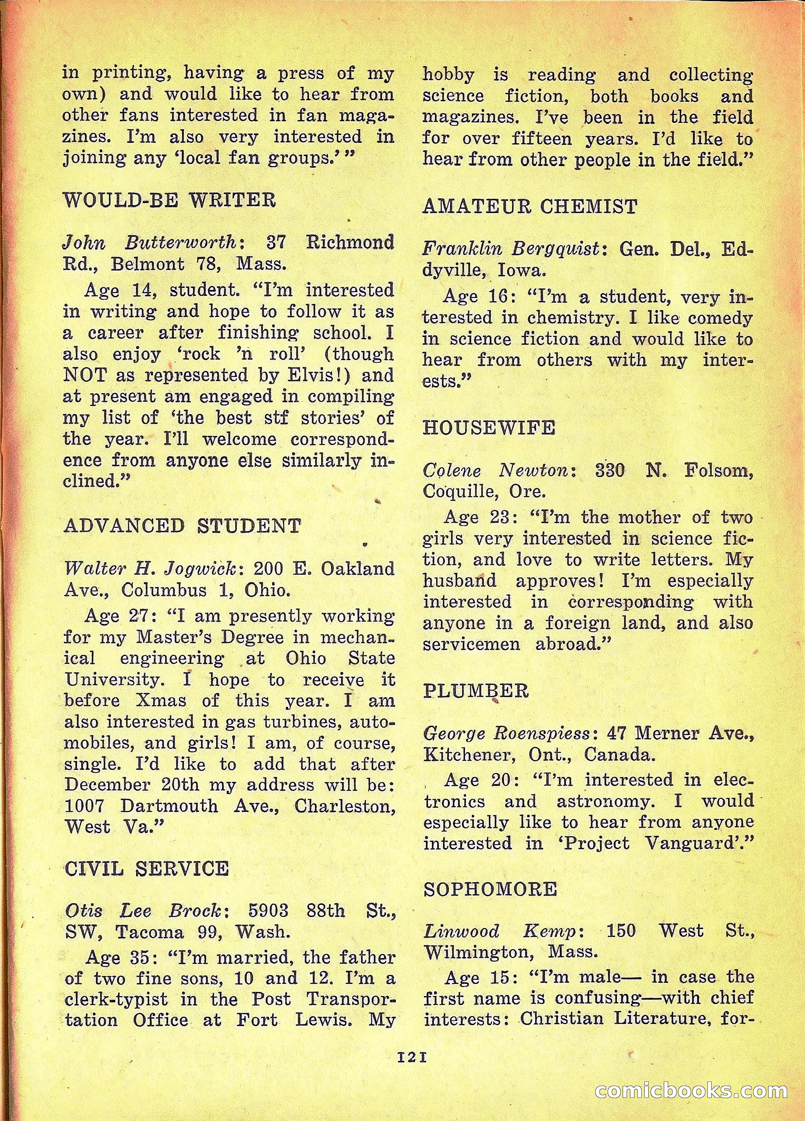 Imaginative Tales, March 1957 — page 121 of 132