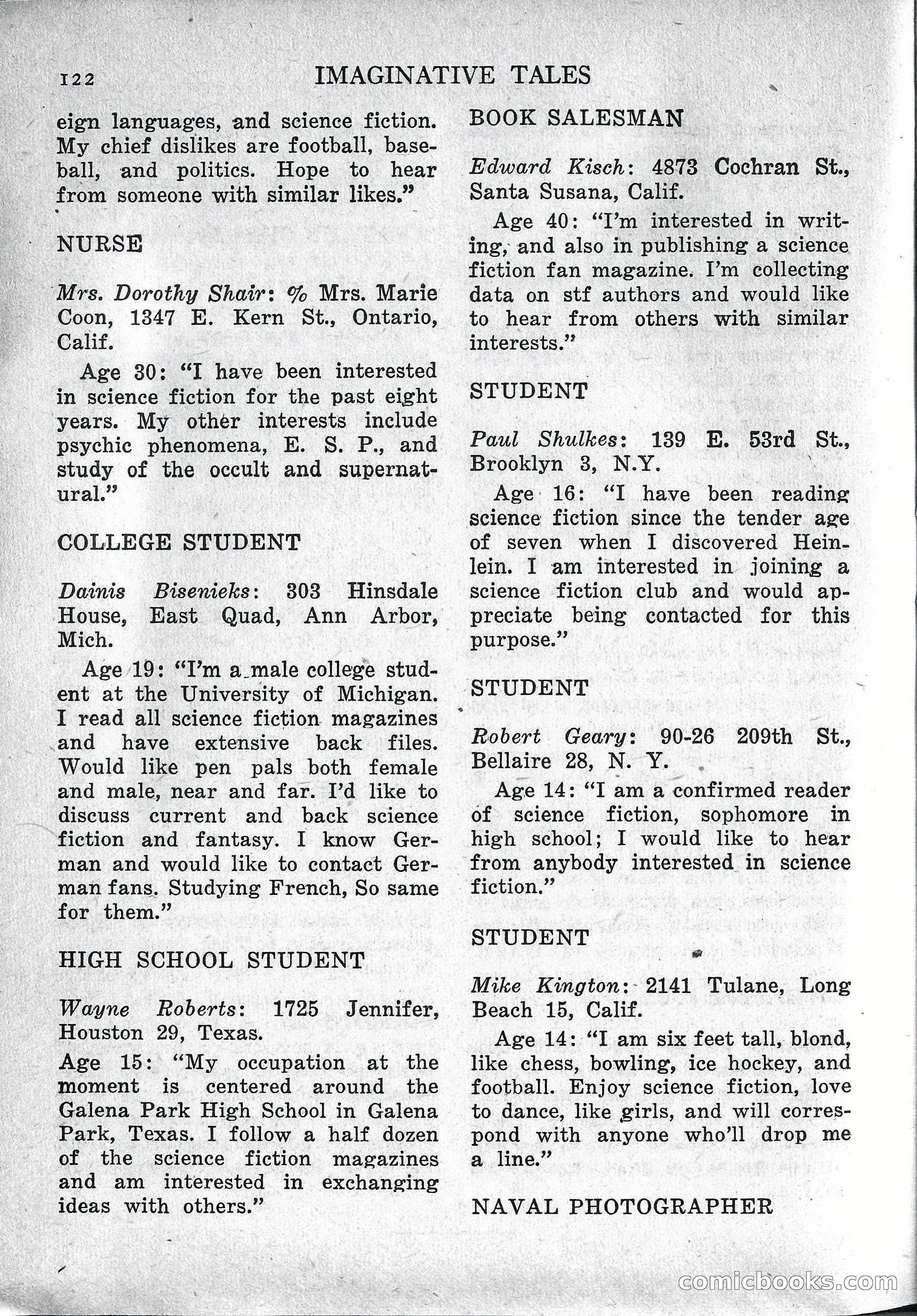 Imaginative Tales, March 1957 — page 122 of 132