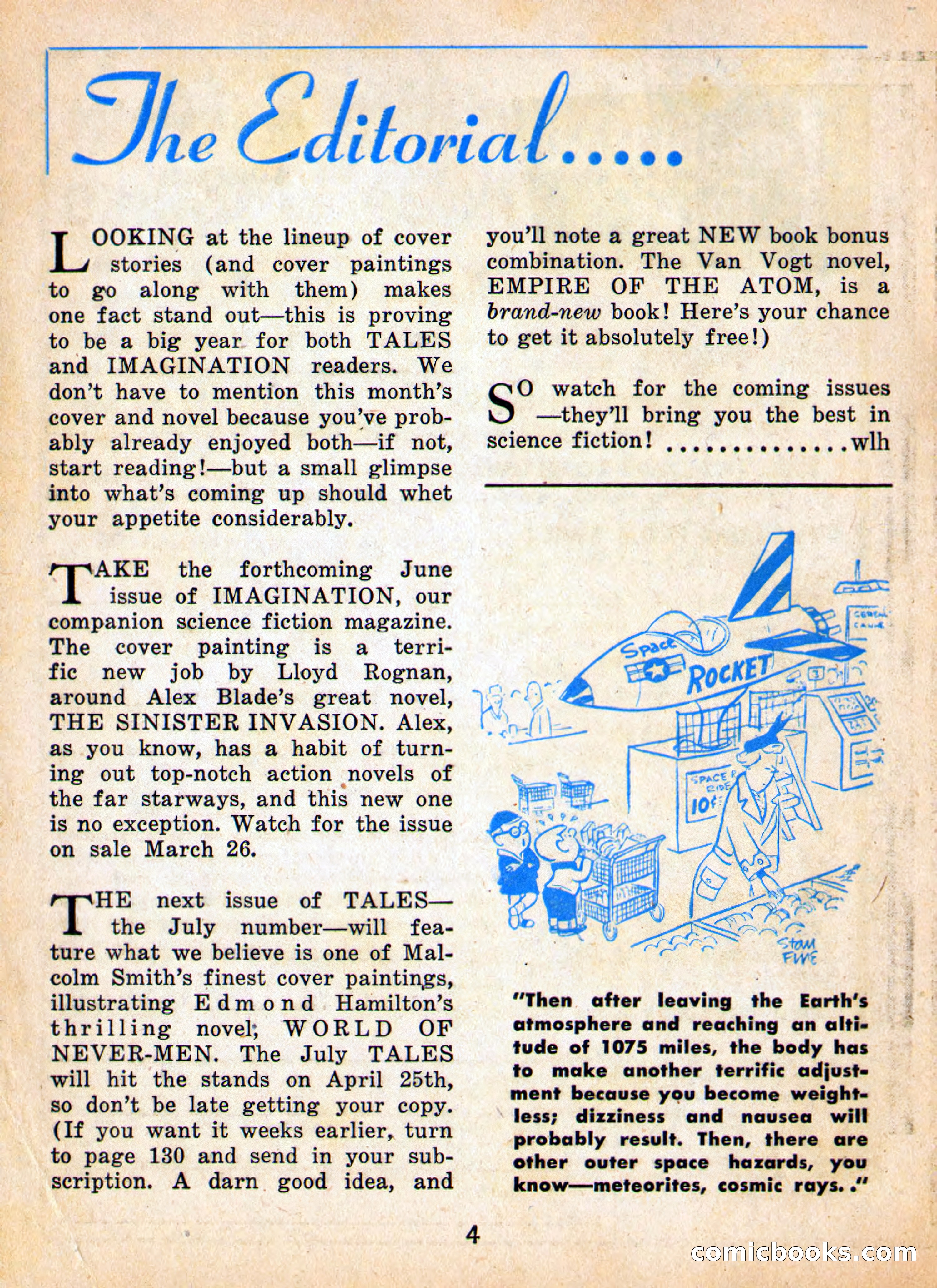 Imaginative Tales, May 1957 — page 4 of 132