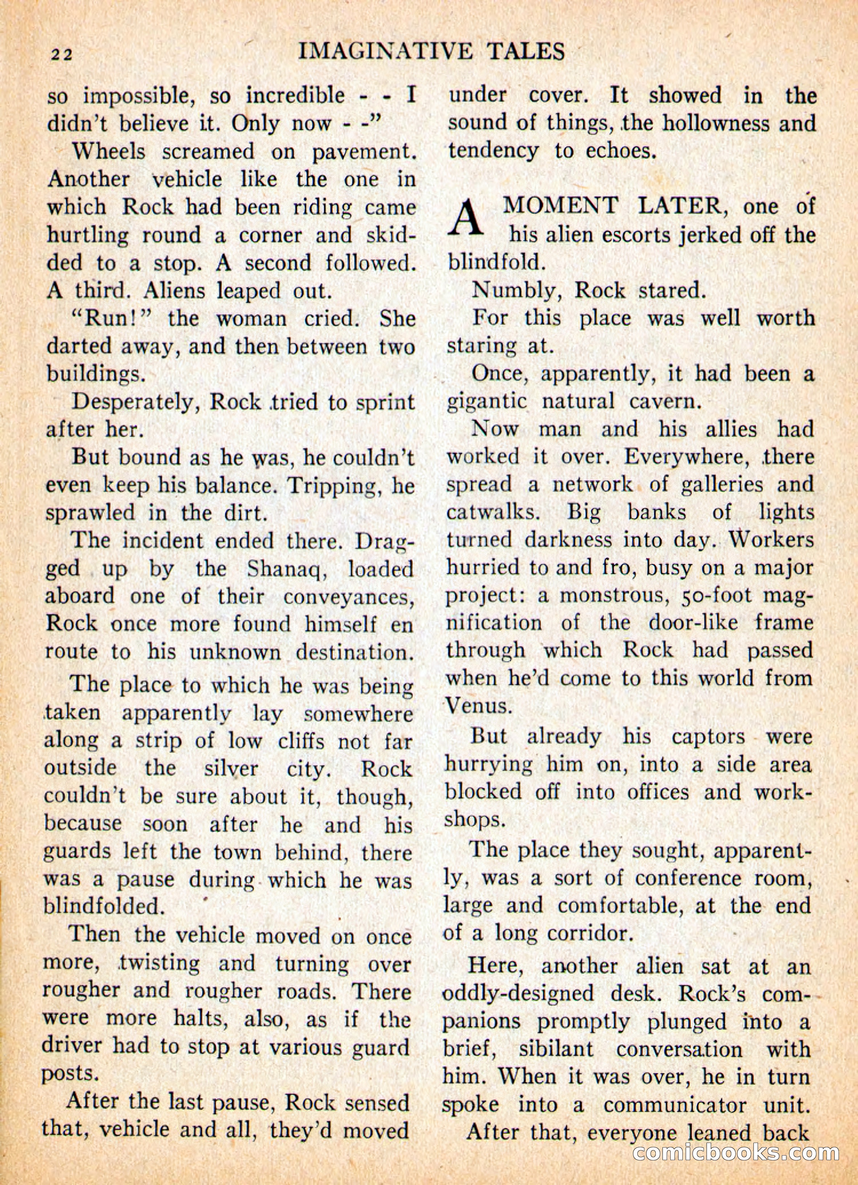 Imaginative Tales, May 1957 — page 22 of 132