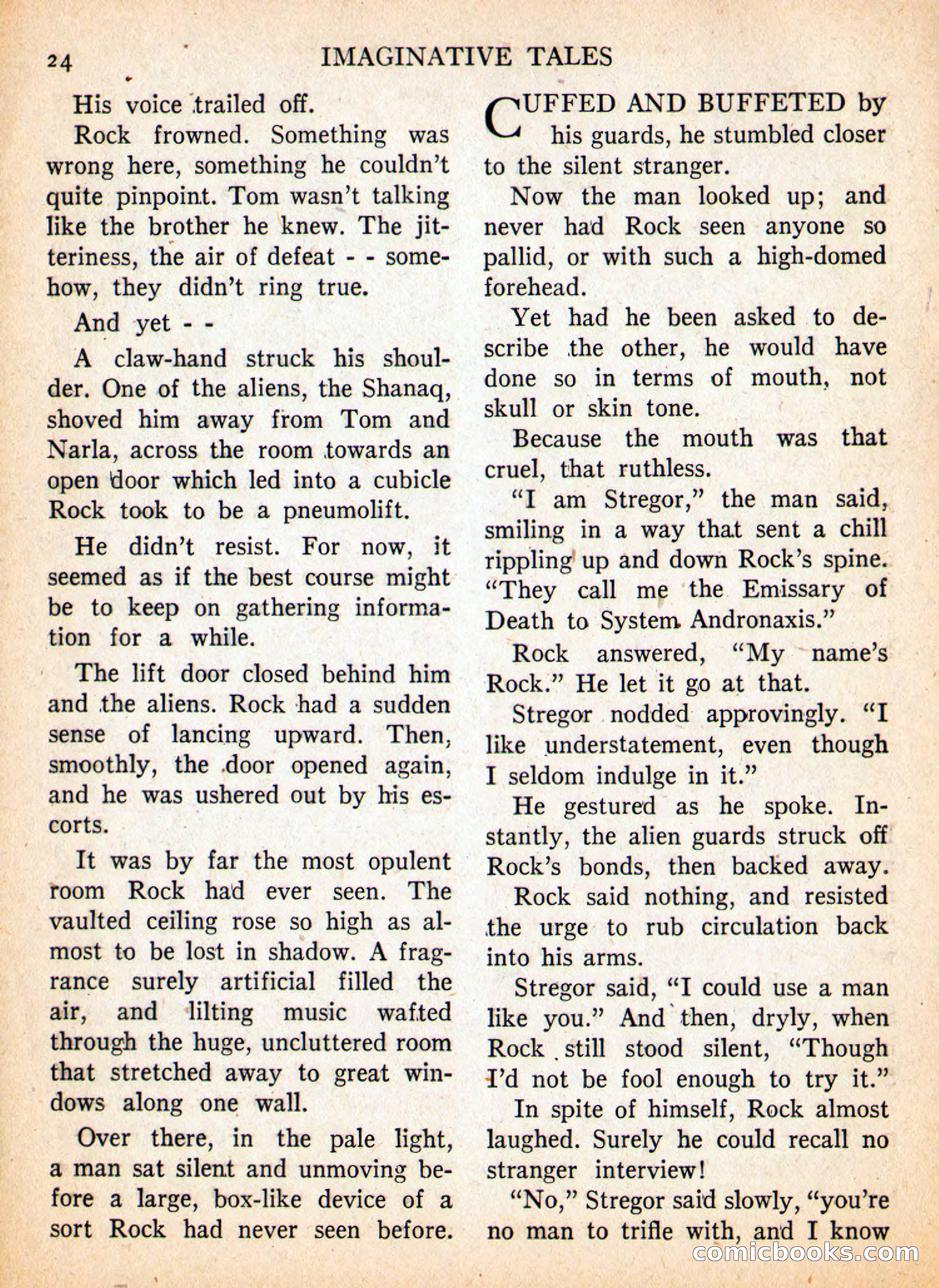 Imaginative Tales, May 1957 — page 24 of 132