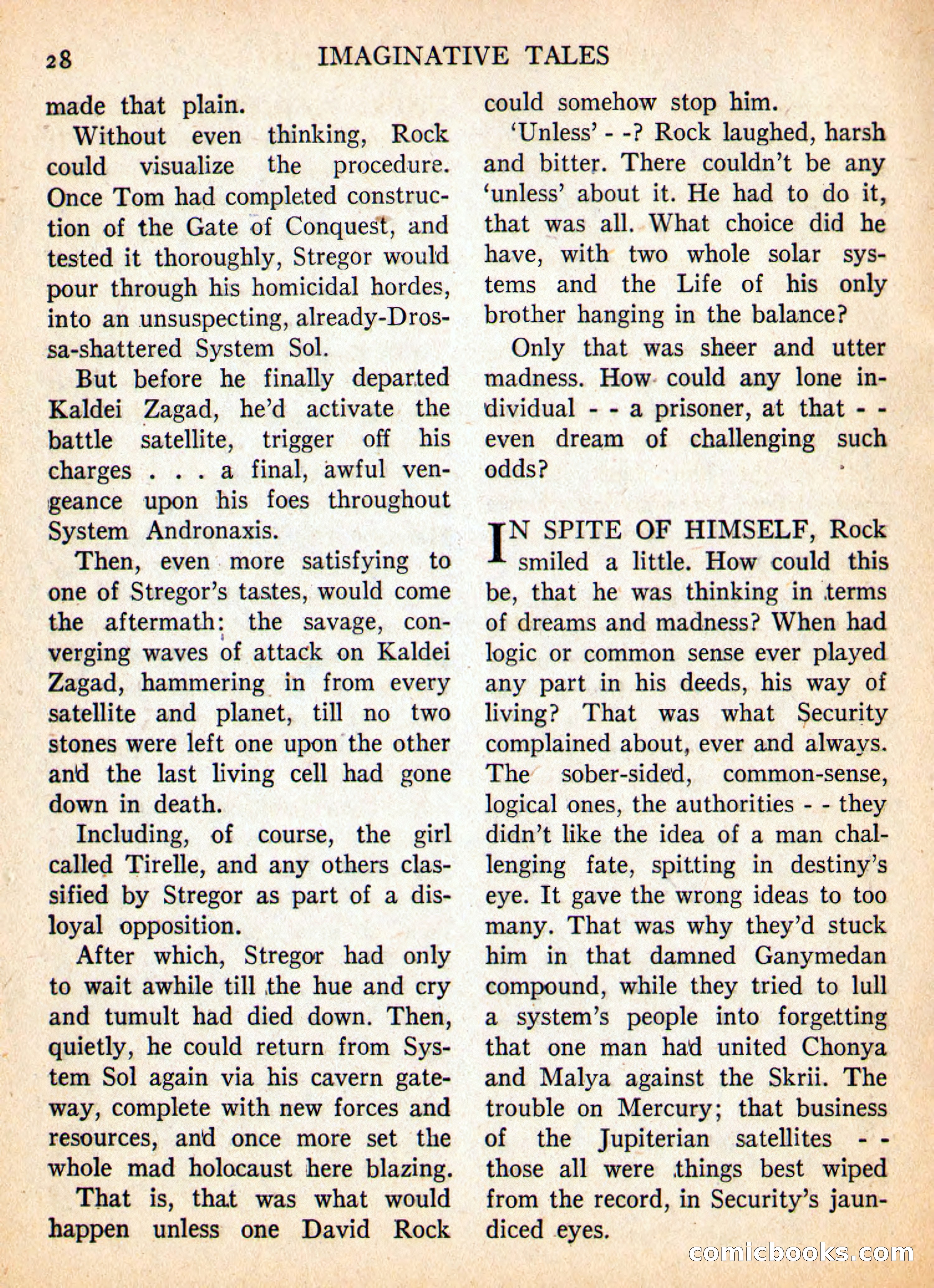 Imaginative Tales, May 1957 — page 28 of 132