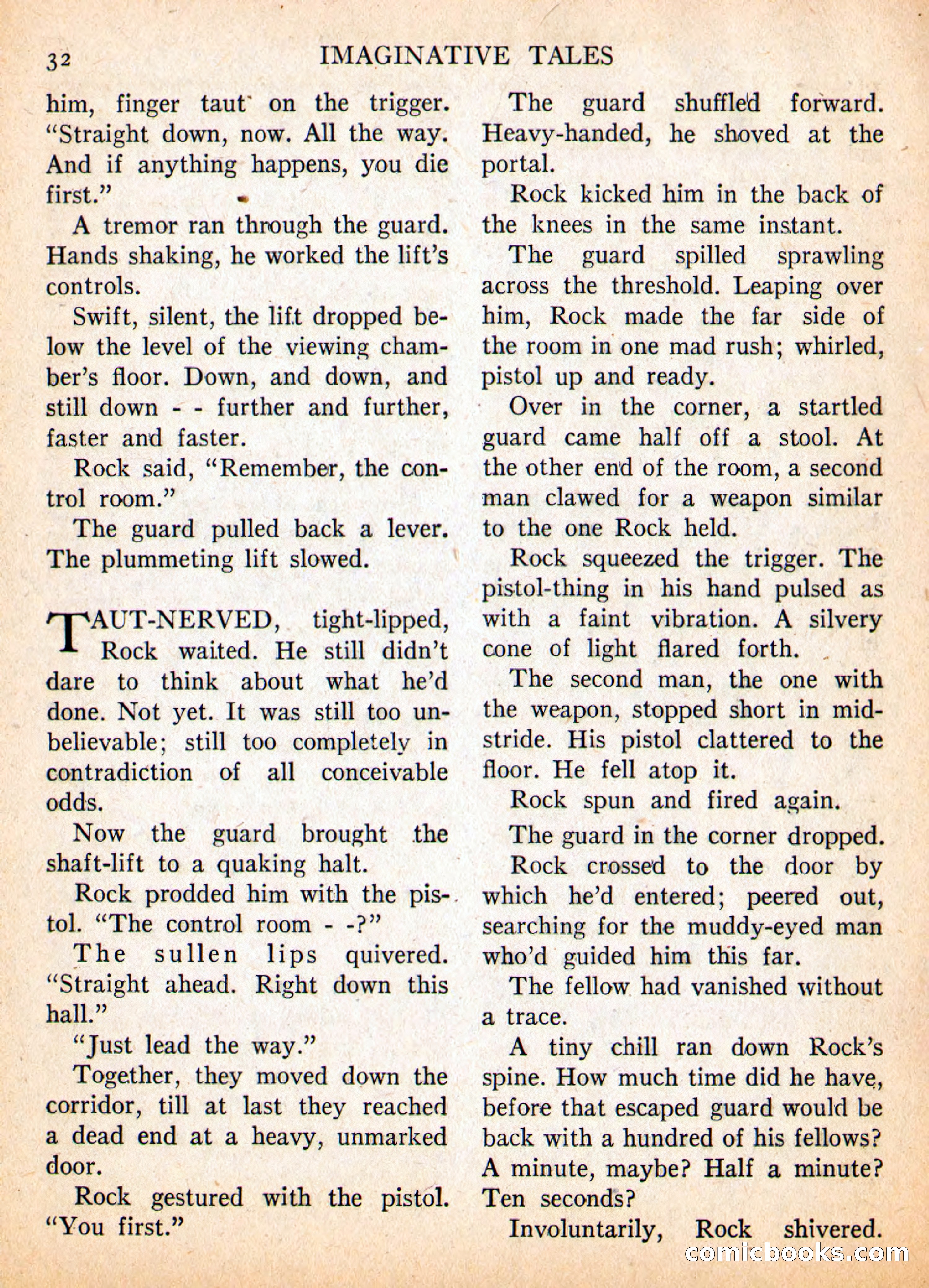 Imaginative Tales, May 1957 — page 32 of 132