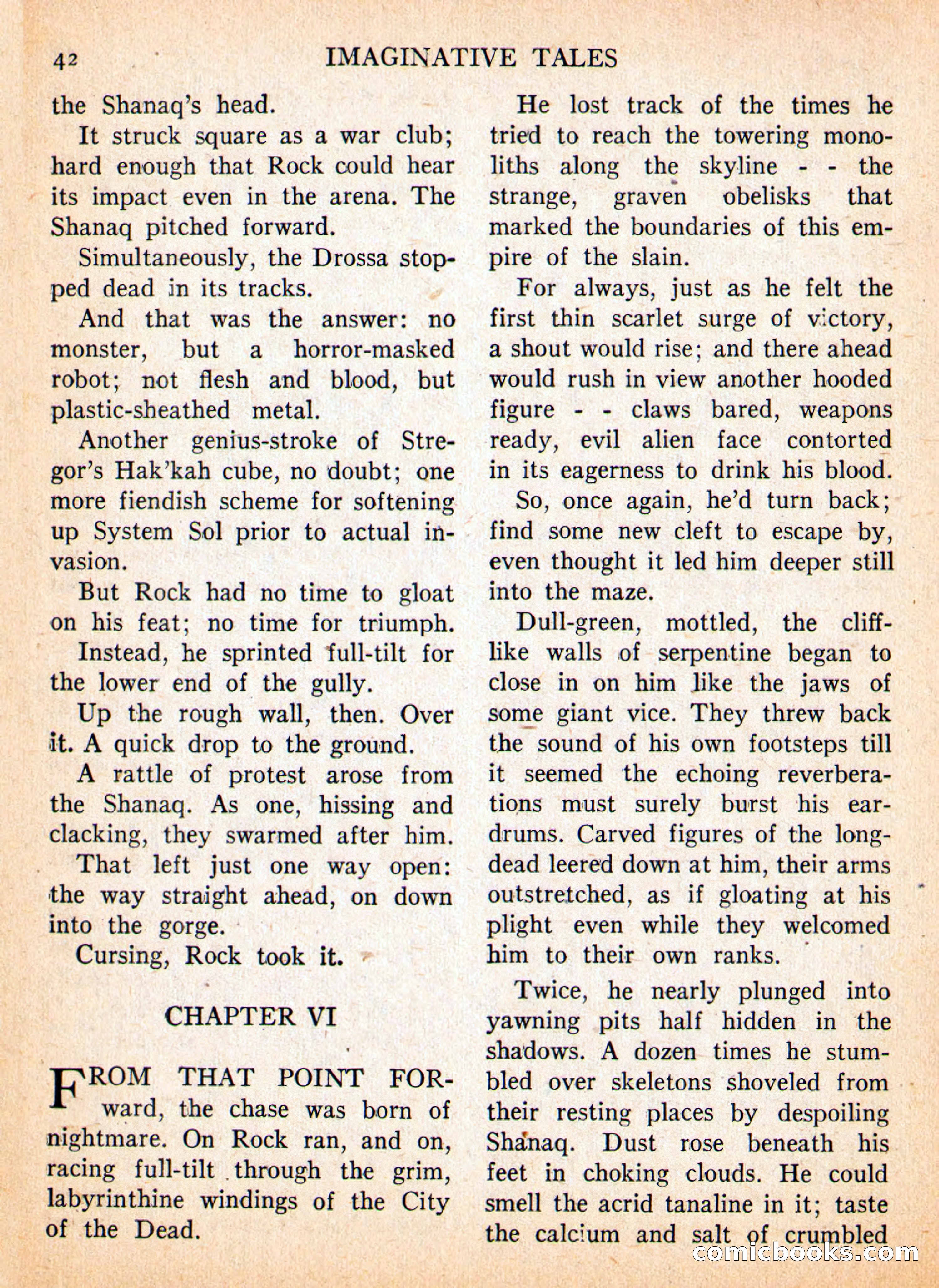 Imaginative Tales, May 1957 — page 42 of 132