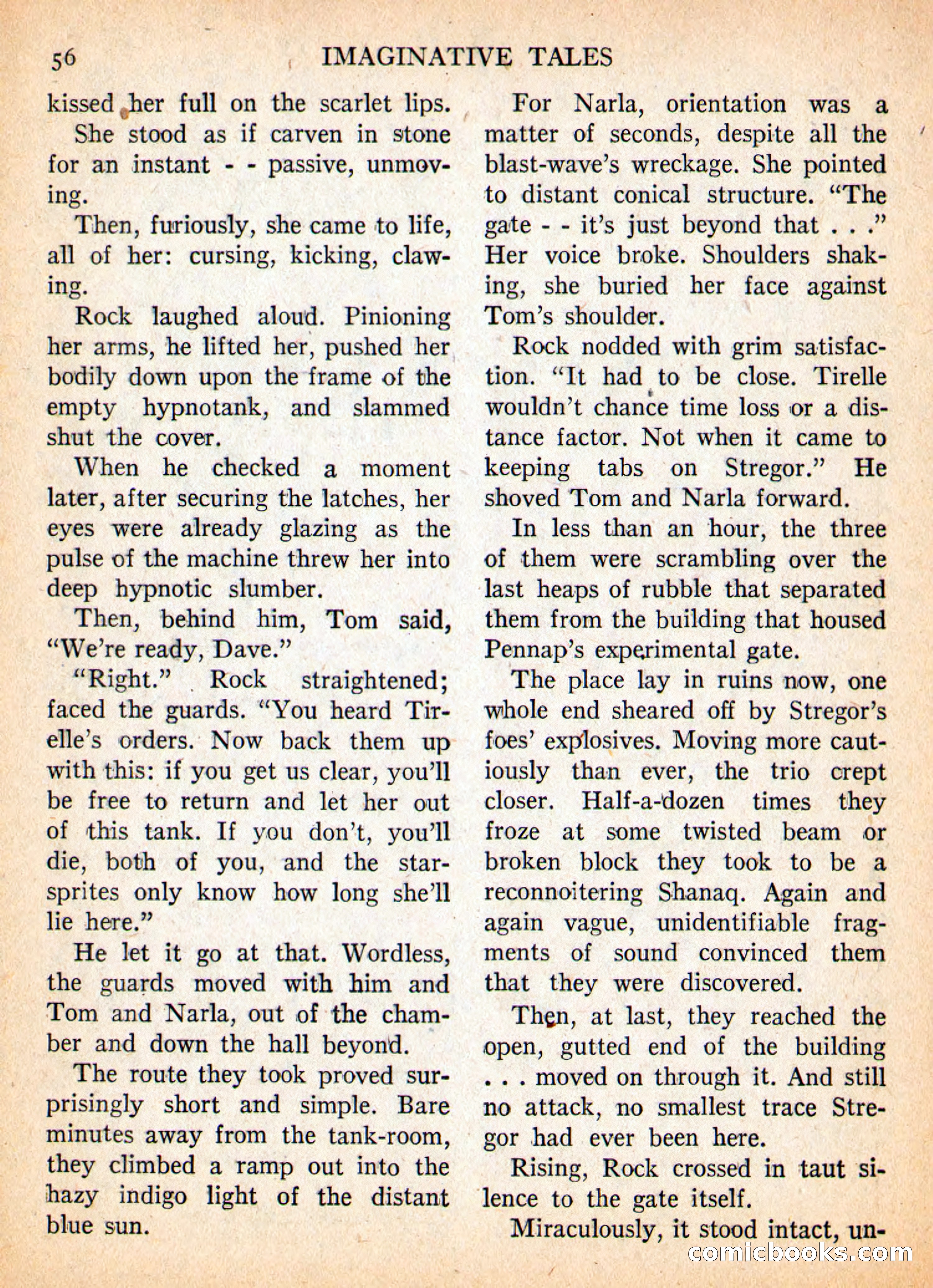 Imaginative Tales, May 1957 — page 56 of 132