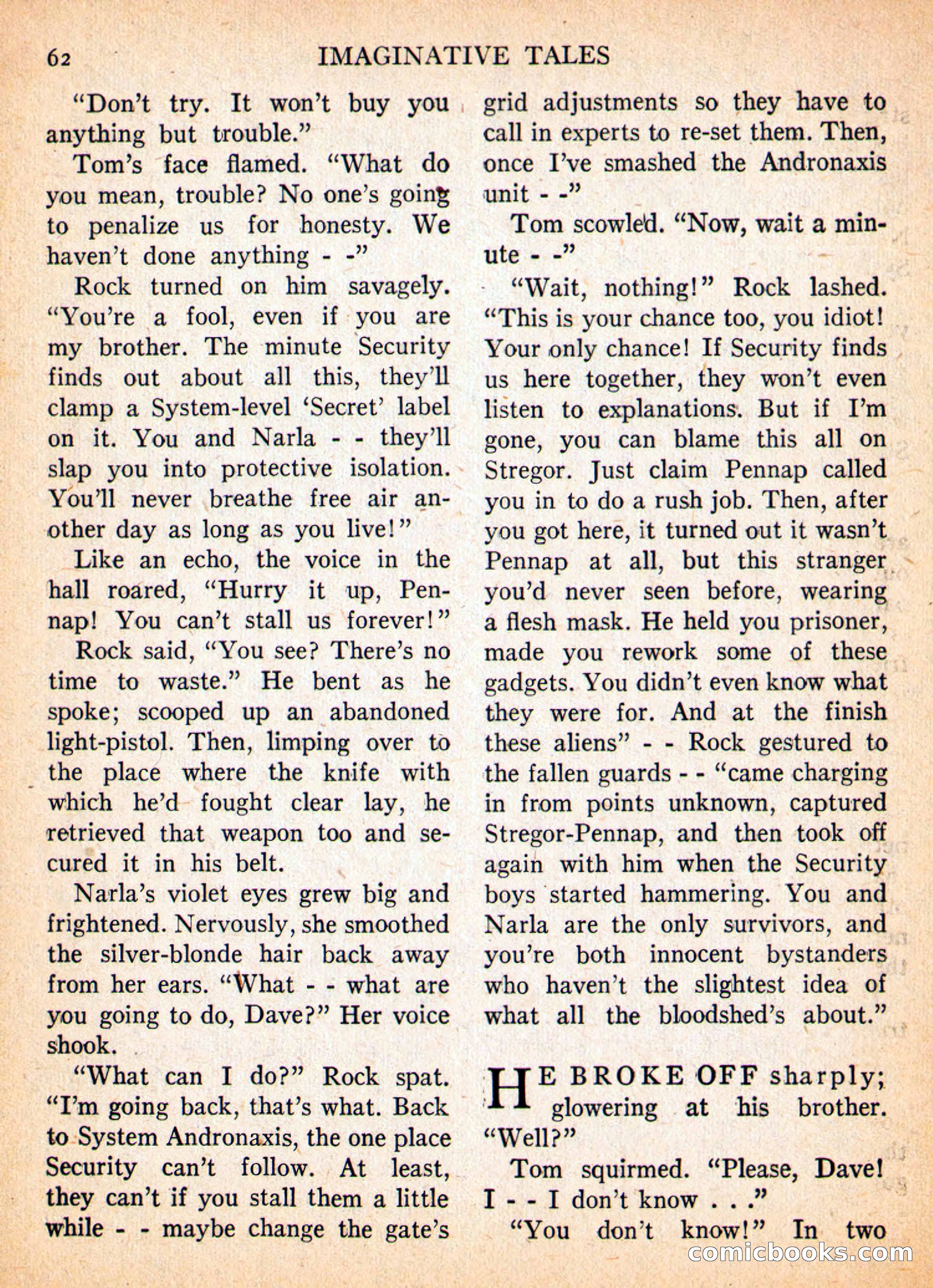 Imaginative Tales, May 1957 — page 62 of 132