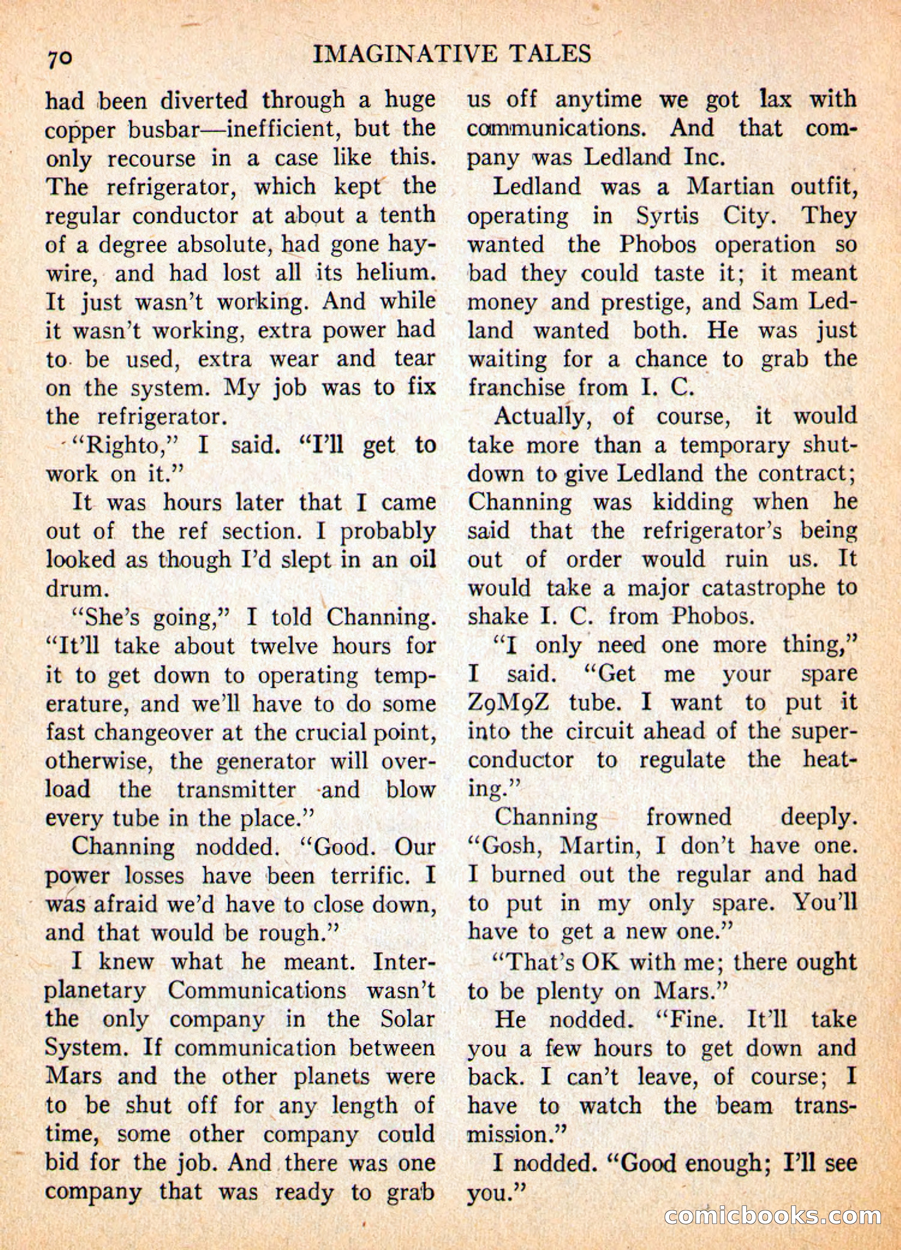 Imaginative Tales, May 1957 — page 70 of 132