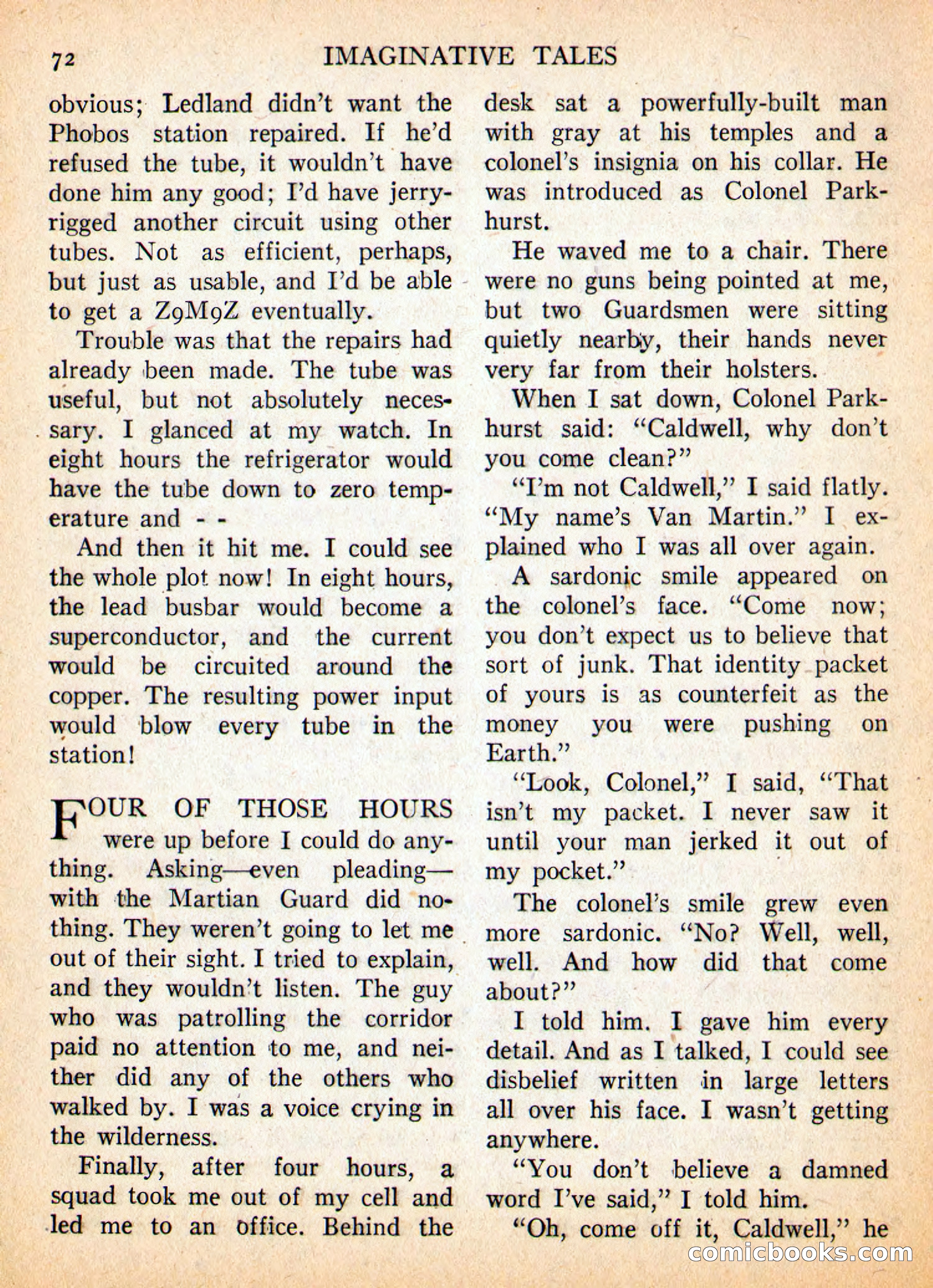 Imaginative Tales, May 1957 — page 72 of 132