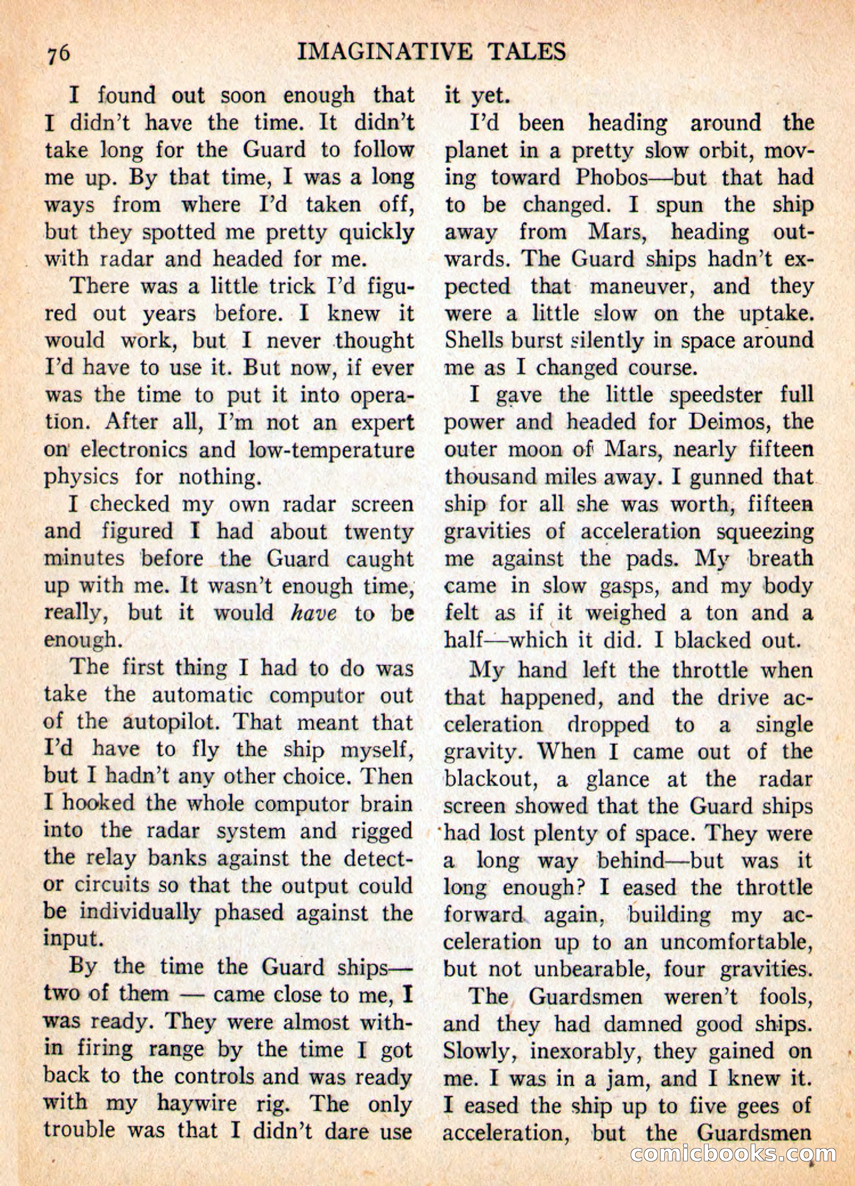 Imaginative Tales, May 1957 — page 76 of 132