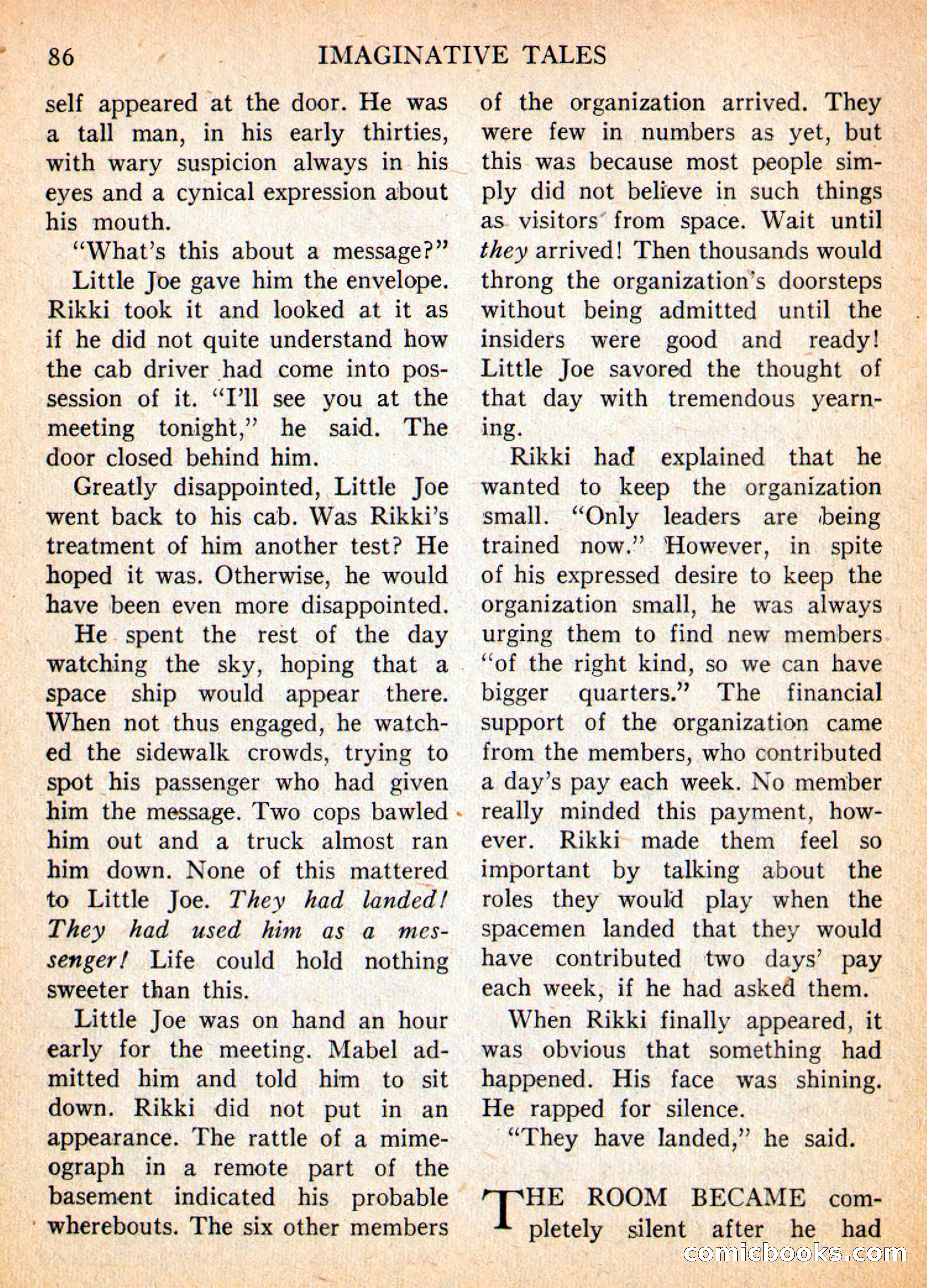 Imaginative Tales, May 1957 — page 86 of 132
