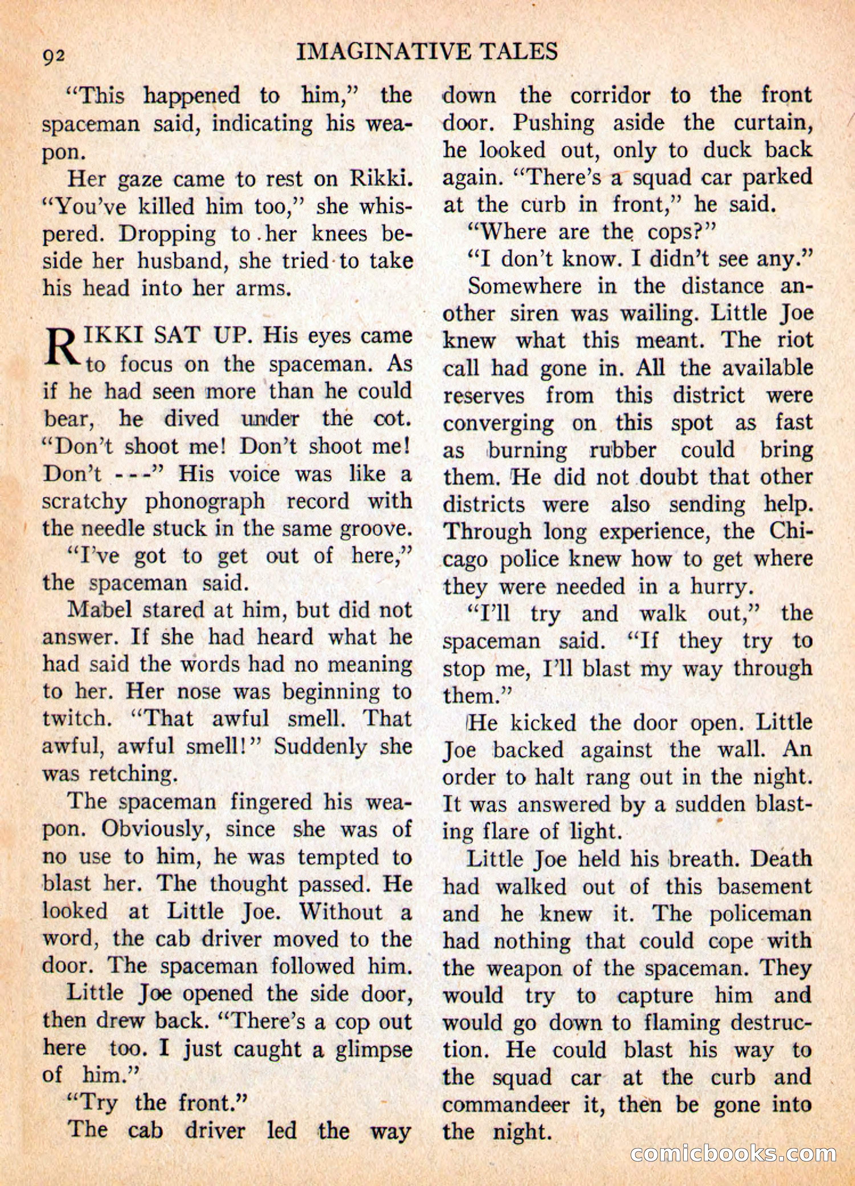 Imaginative Tales, May 1957 — page 92 of 132
