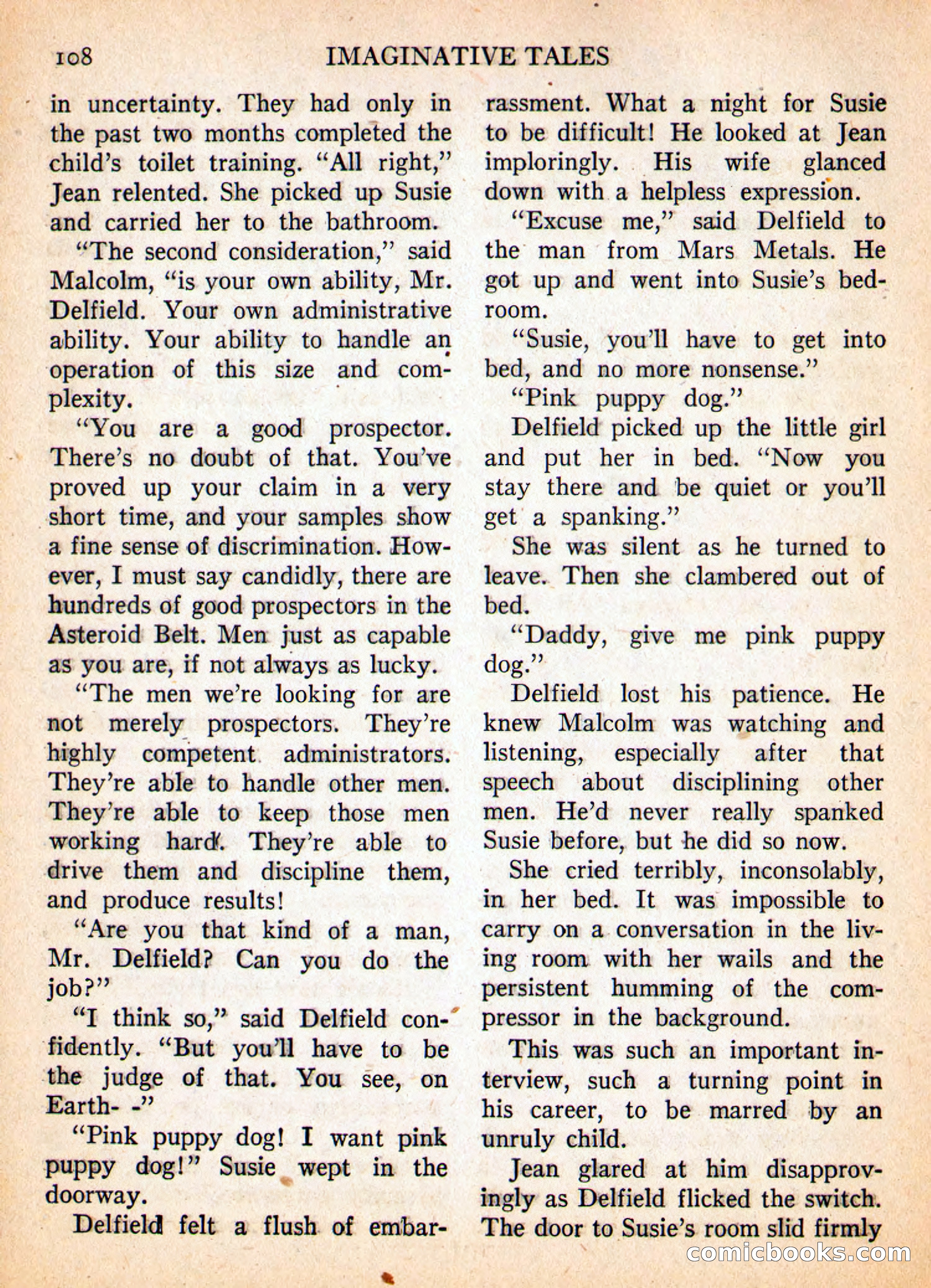 Imaginative Tales, May 1957 — page 108 of 132