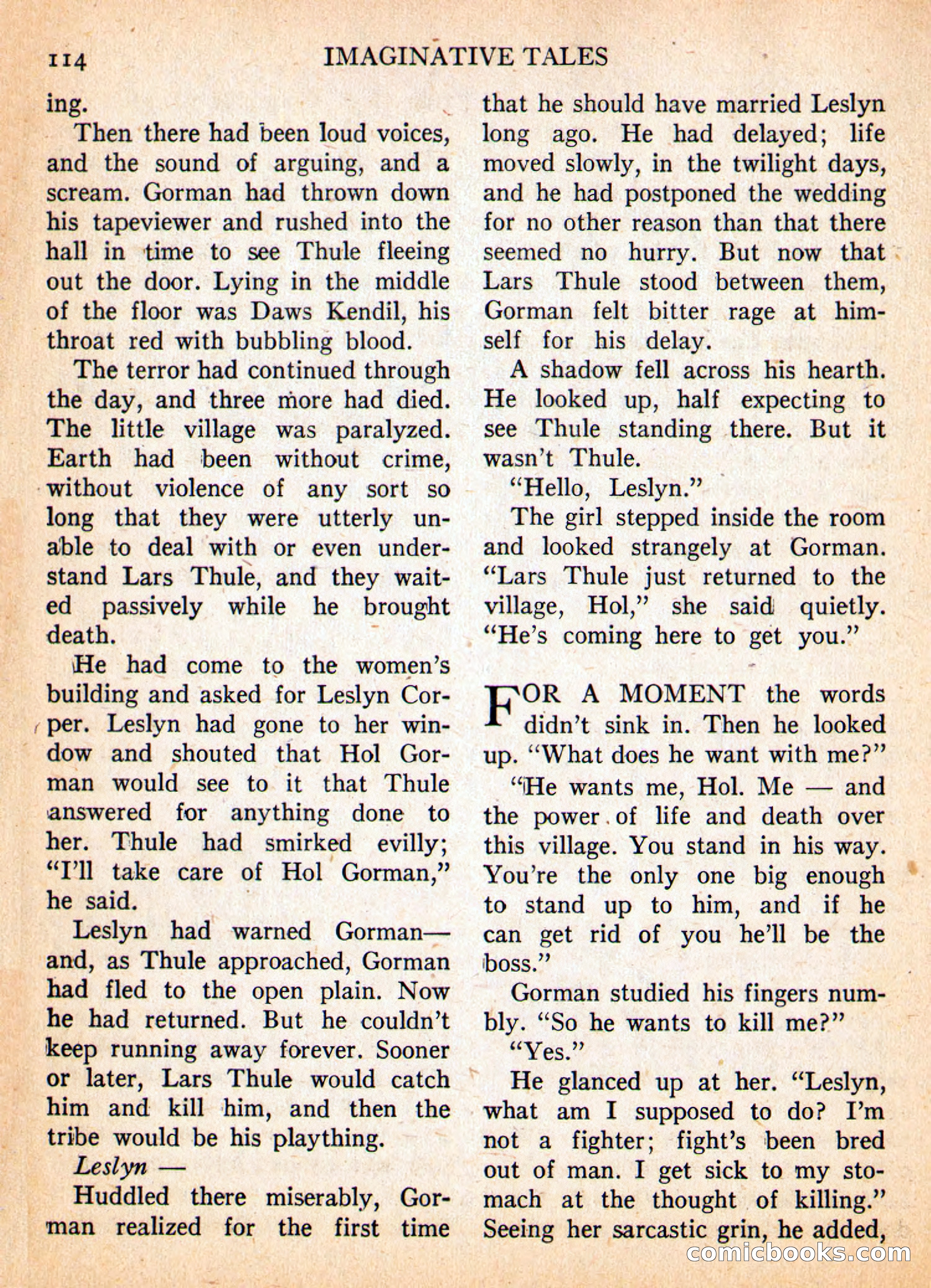 Imaginative Tales, May 1957 — page 114 of 132