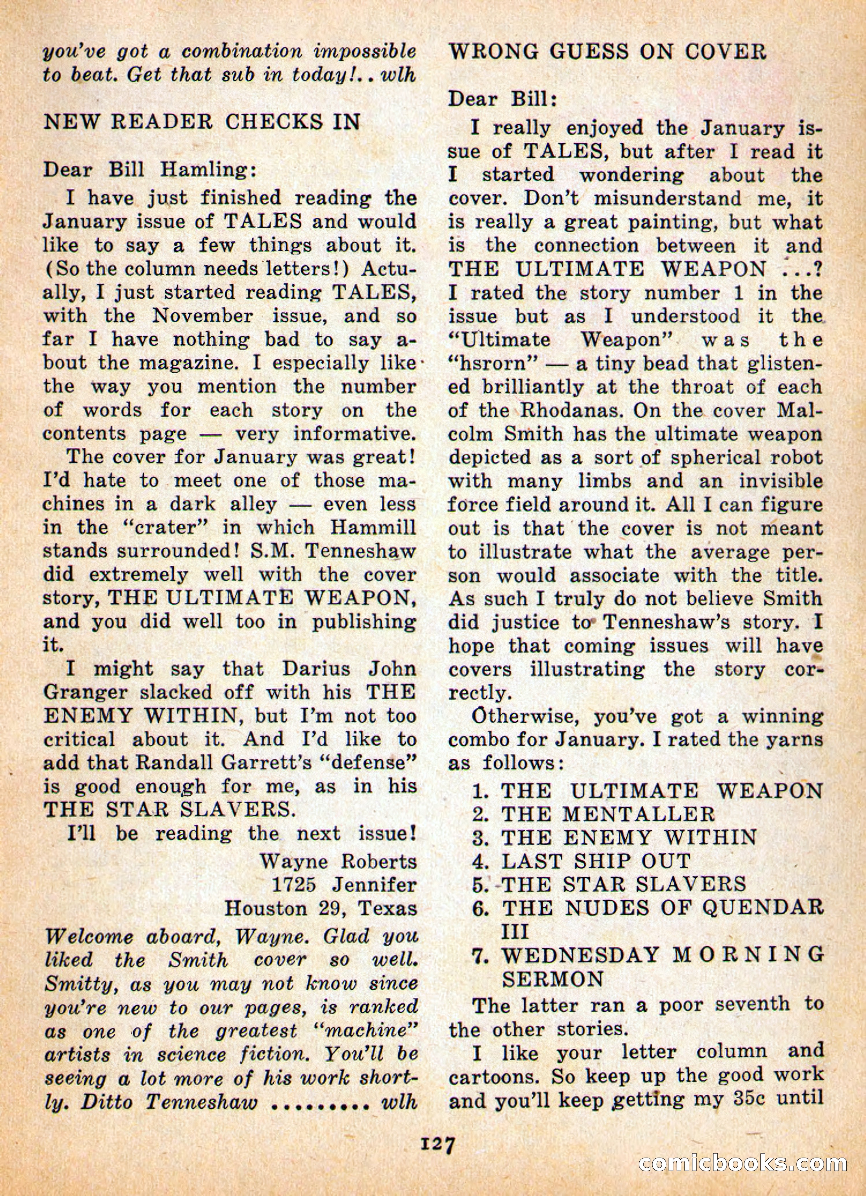 Imaginative Tales, May 1957 — page 127 of 132