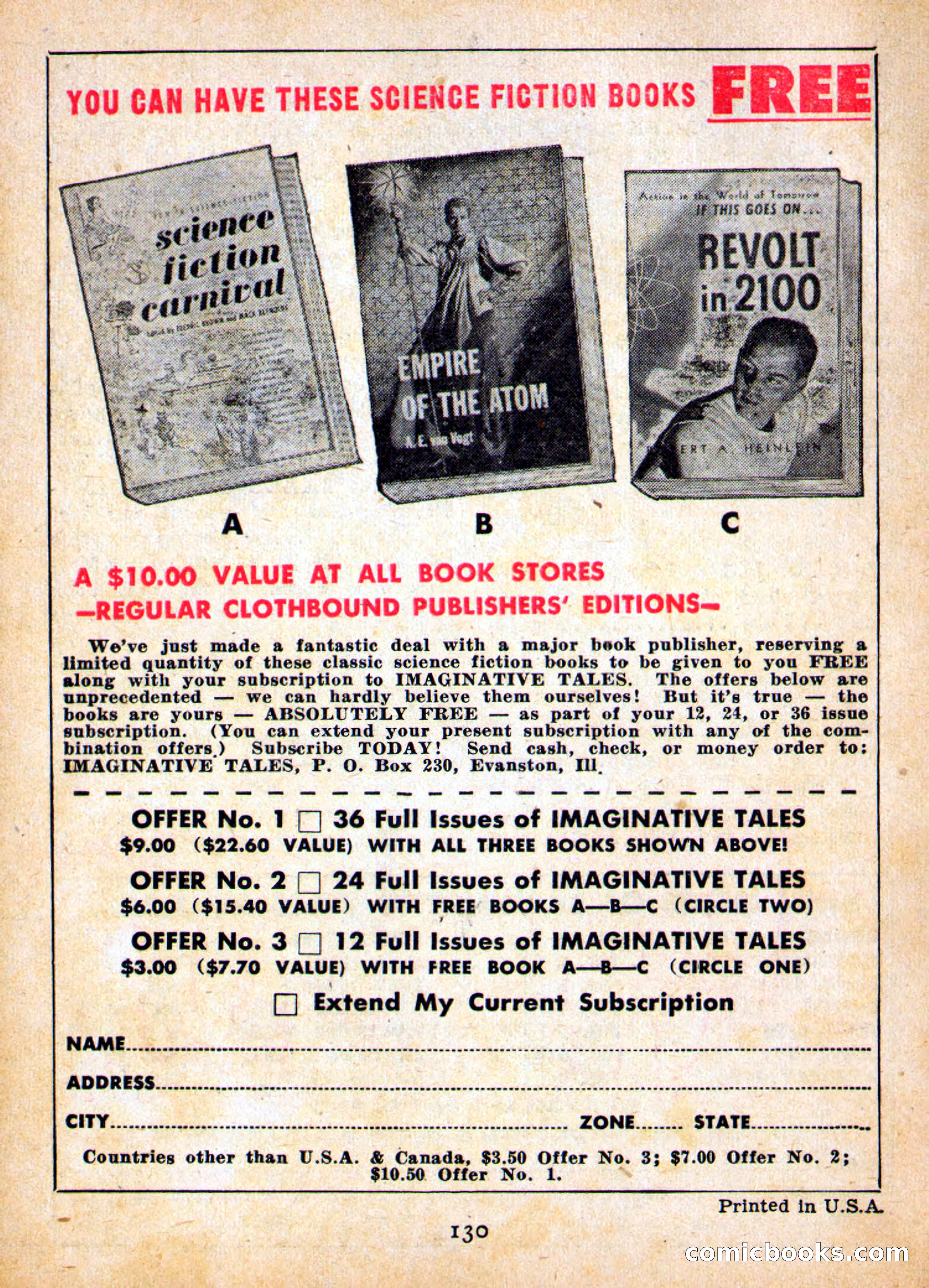 Imaginative Tales, May 1957 — page 130 of 132