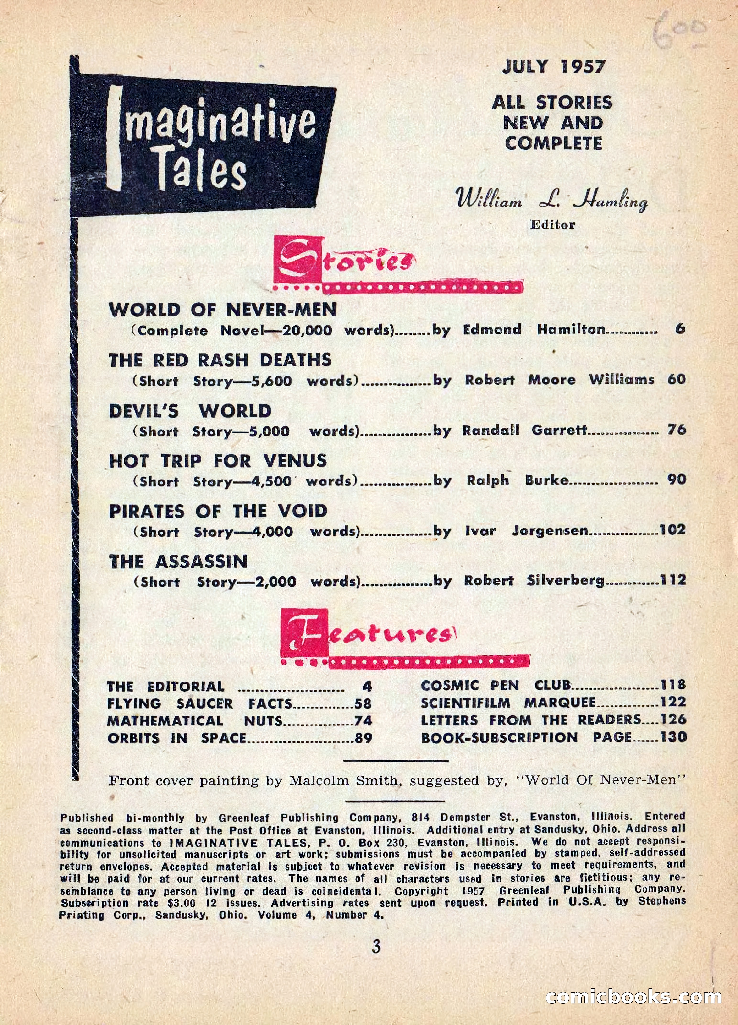 Imaginative Tales, July 1957 — page 4 of 133