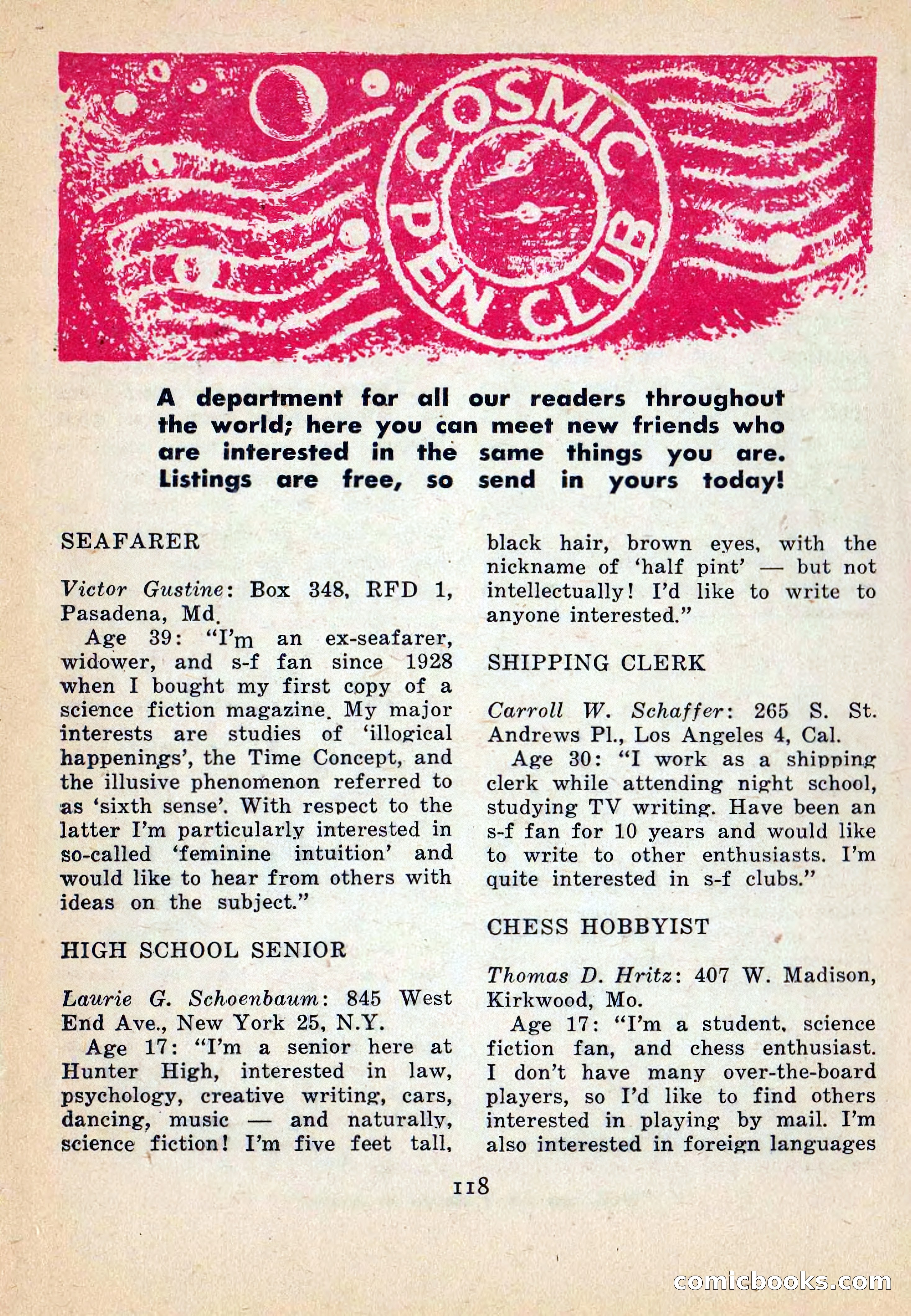 Imaginative Tales, July 1957 — page 119 of 133