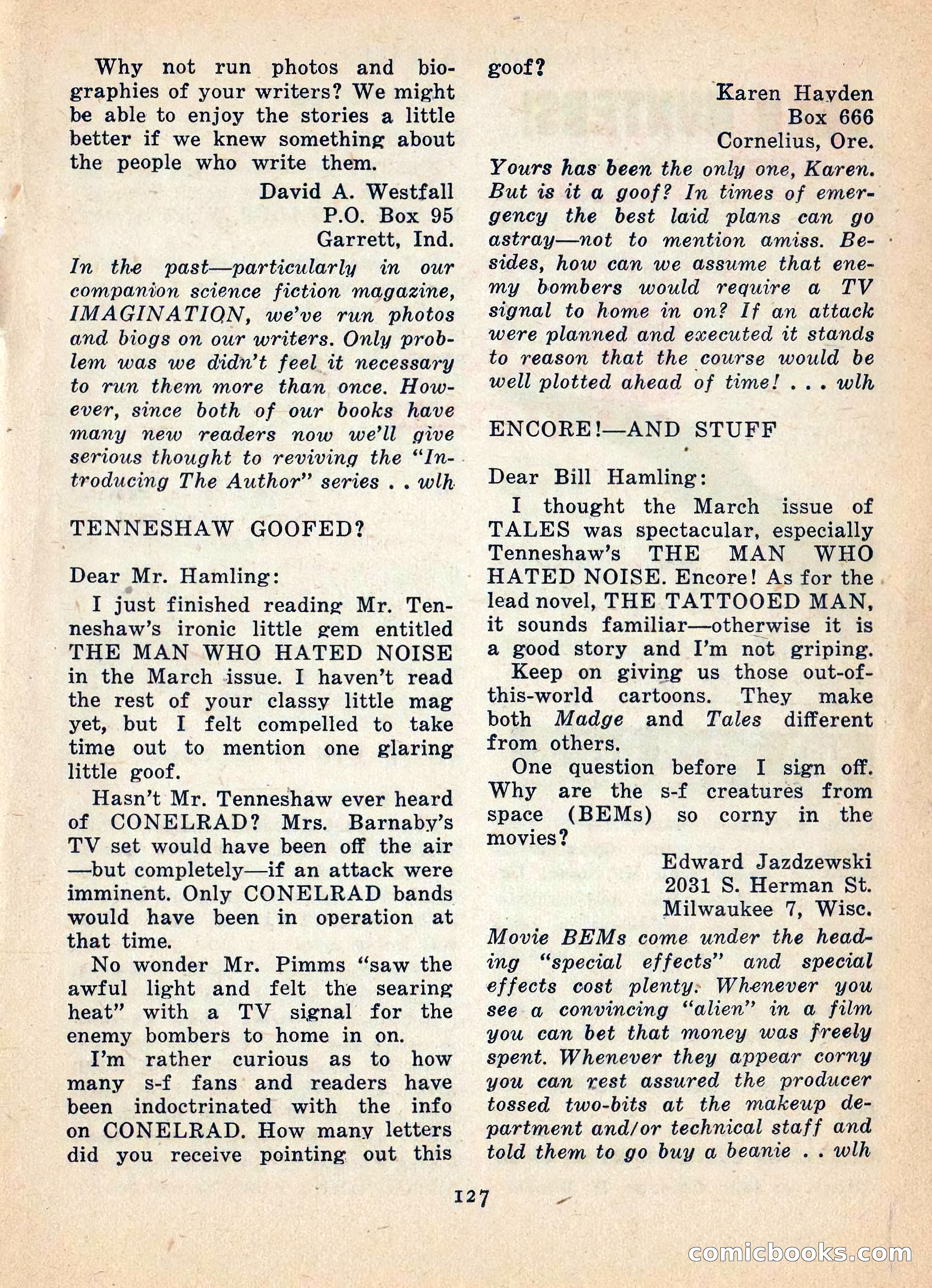 Imaginative Tales, July 1957 — page 128 of 133