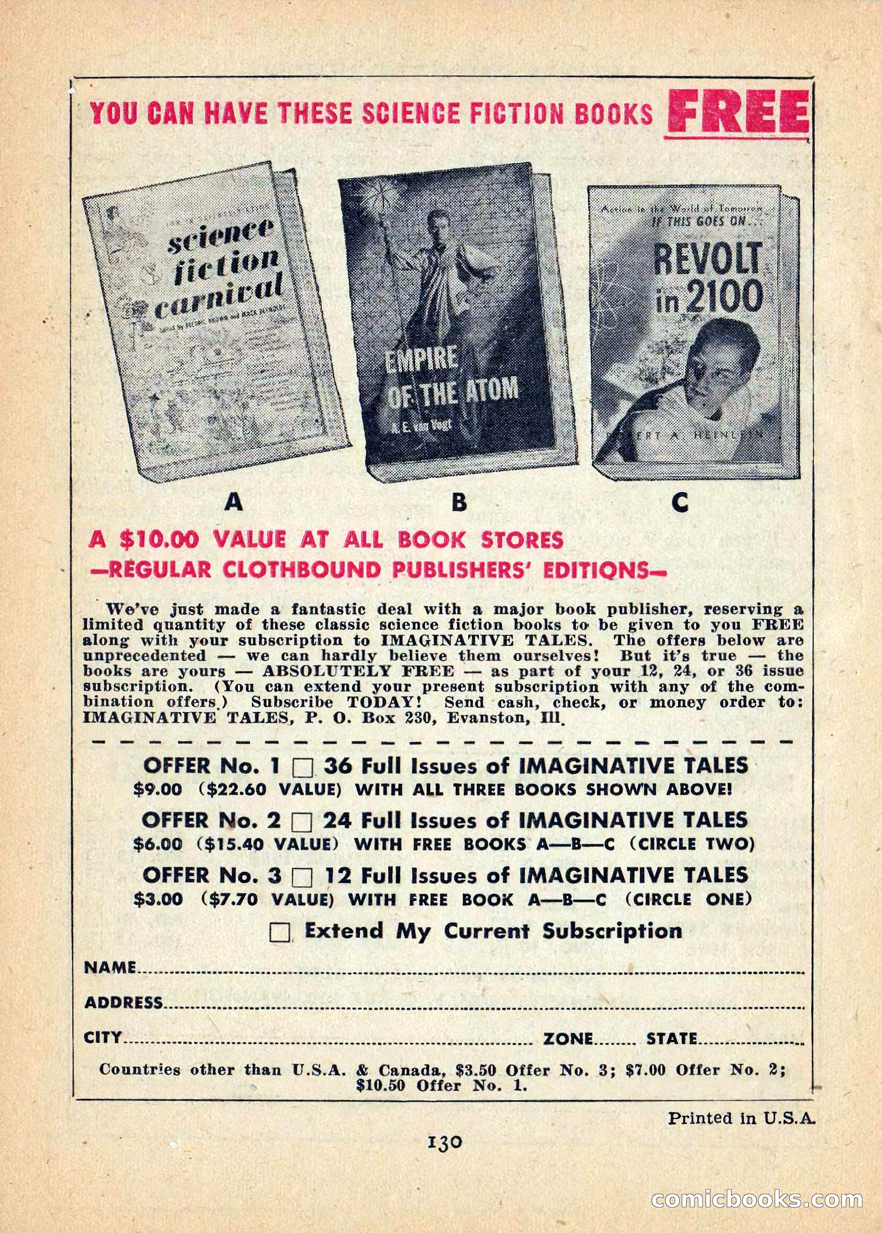 Imaginative Tales, July 1957 — page 131 of 133