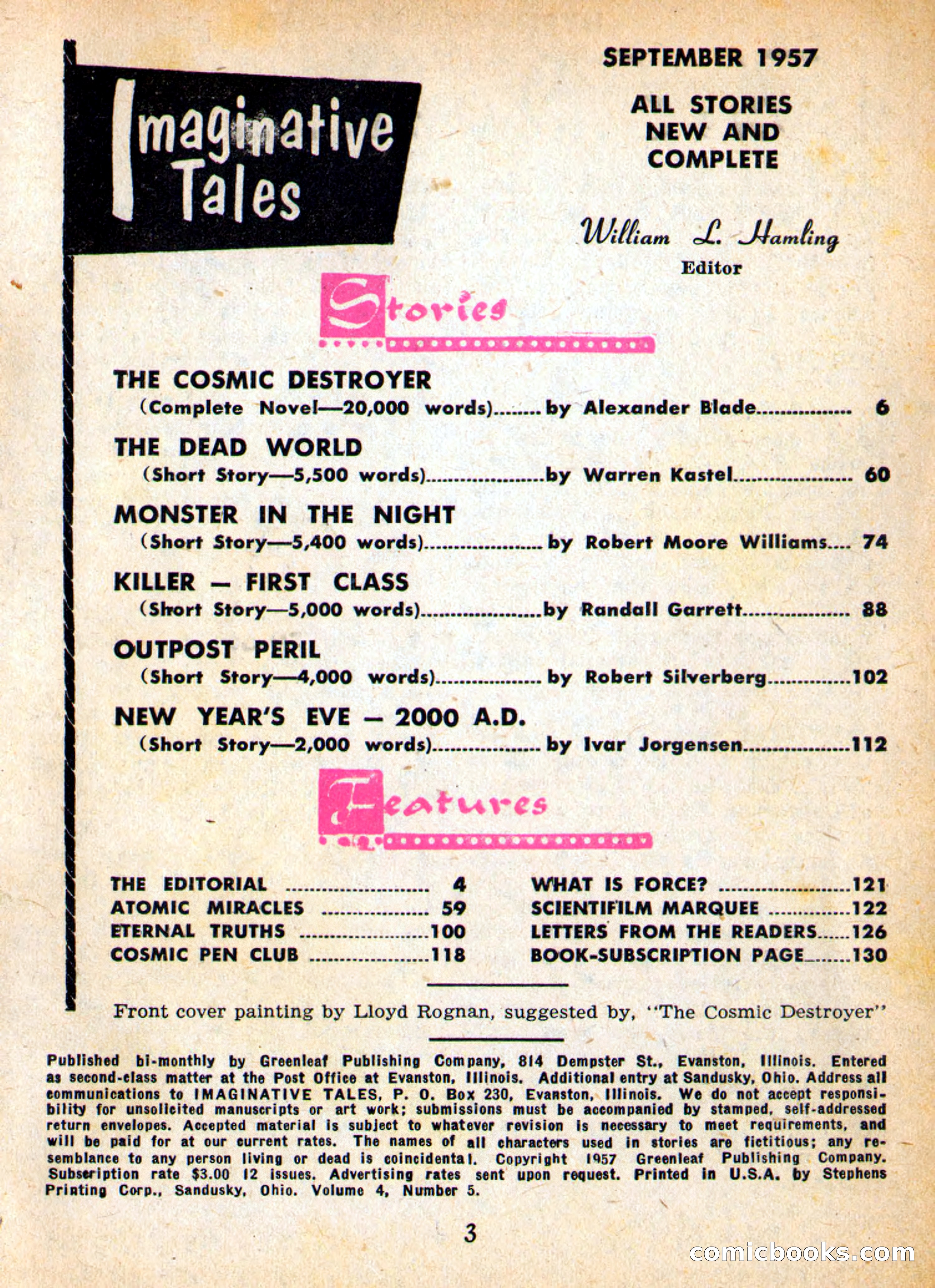 Imaginative Tales, September 1957 — page 3 of 132