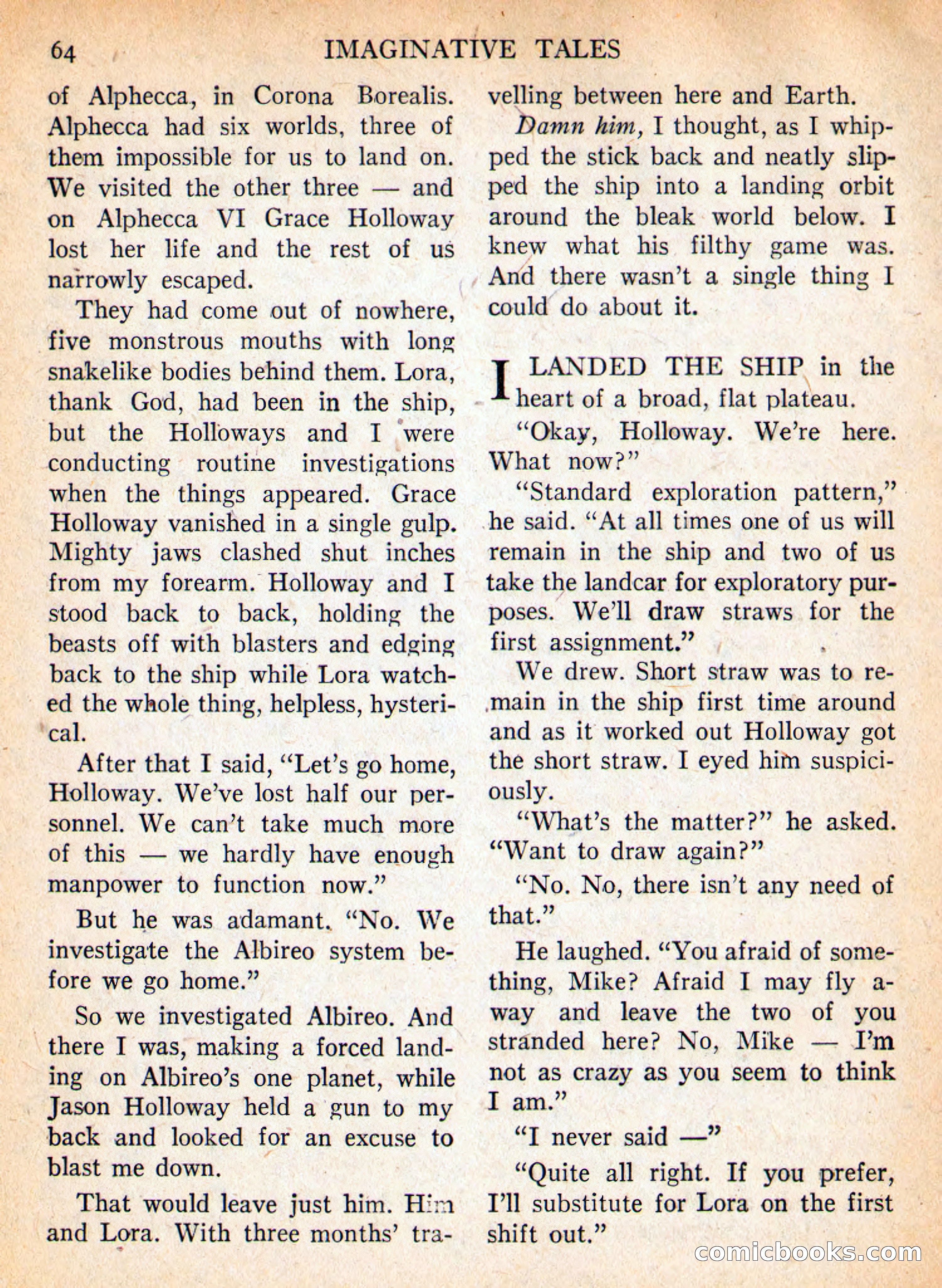 Imaginative Tales, September 1957 — page 64 of 132