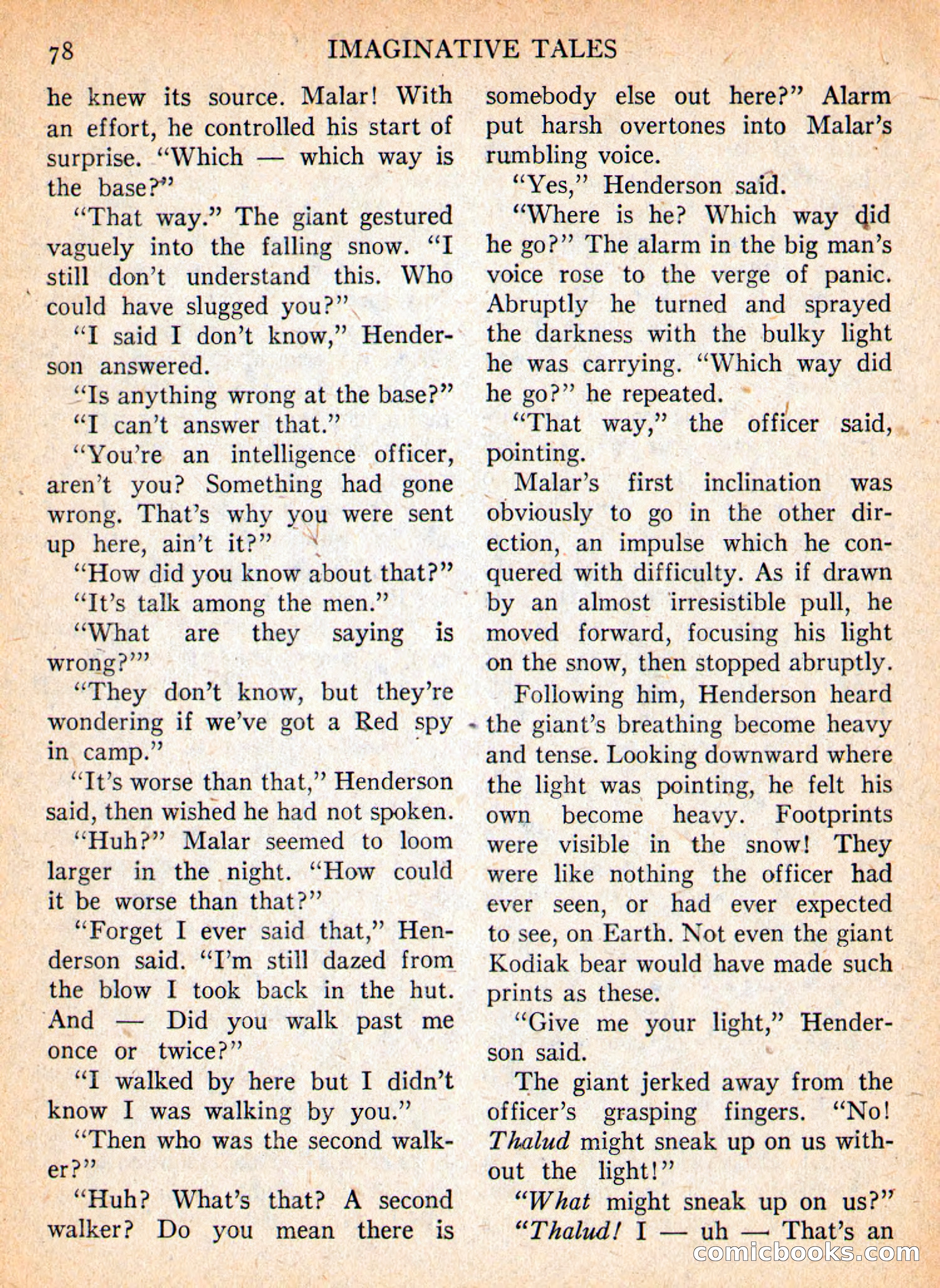 Imaginative Tales, September 1957 — page 78 of 132