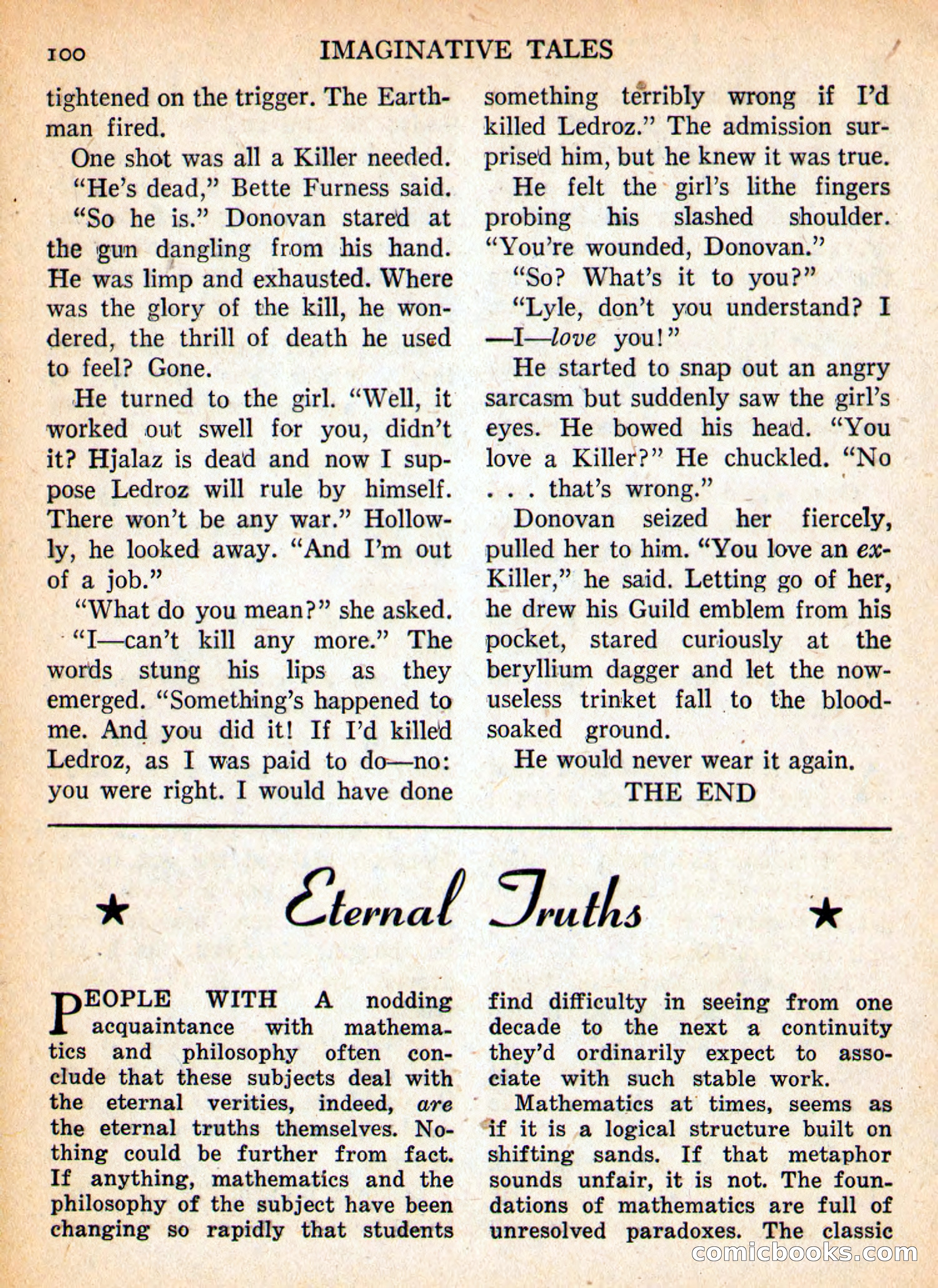 Imaginative Tales, September 1957 — page 100 of 132