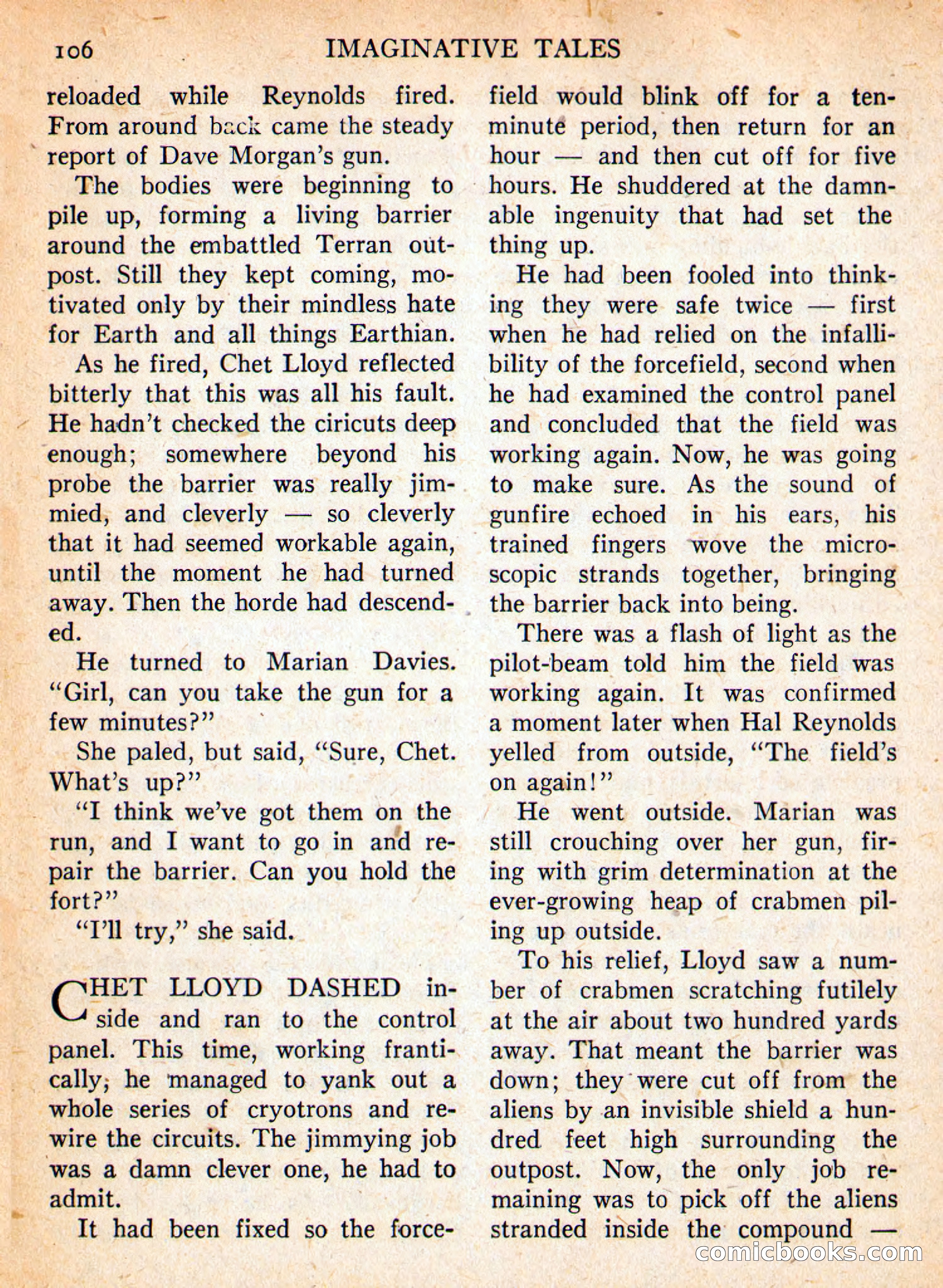 Imaginative Tales, September 1957 — page 106 of 132