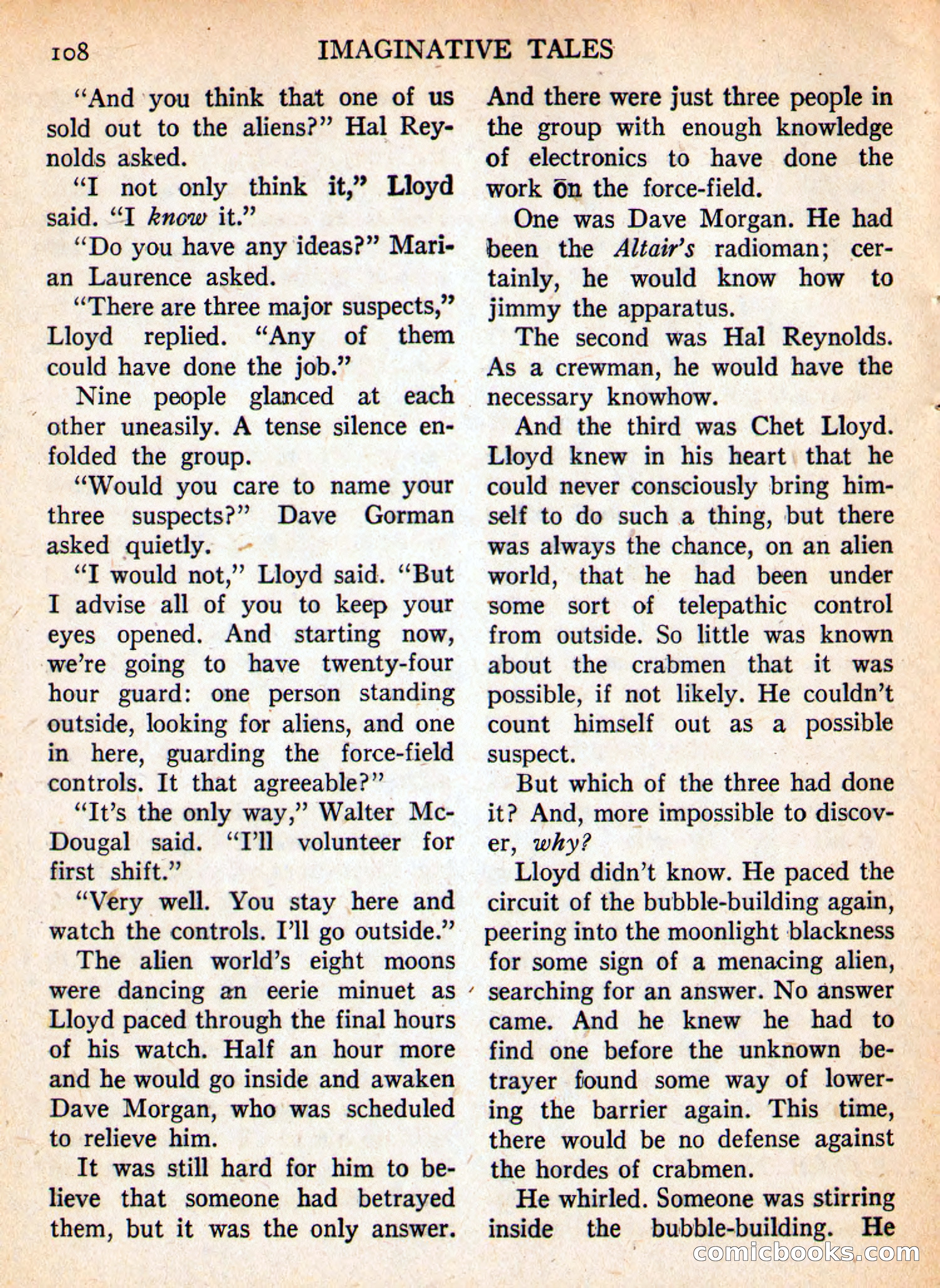 Imaginative Tales, September 1957 — page 108 of 132