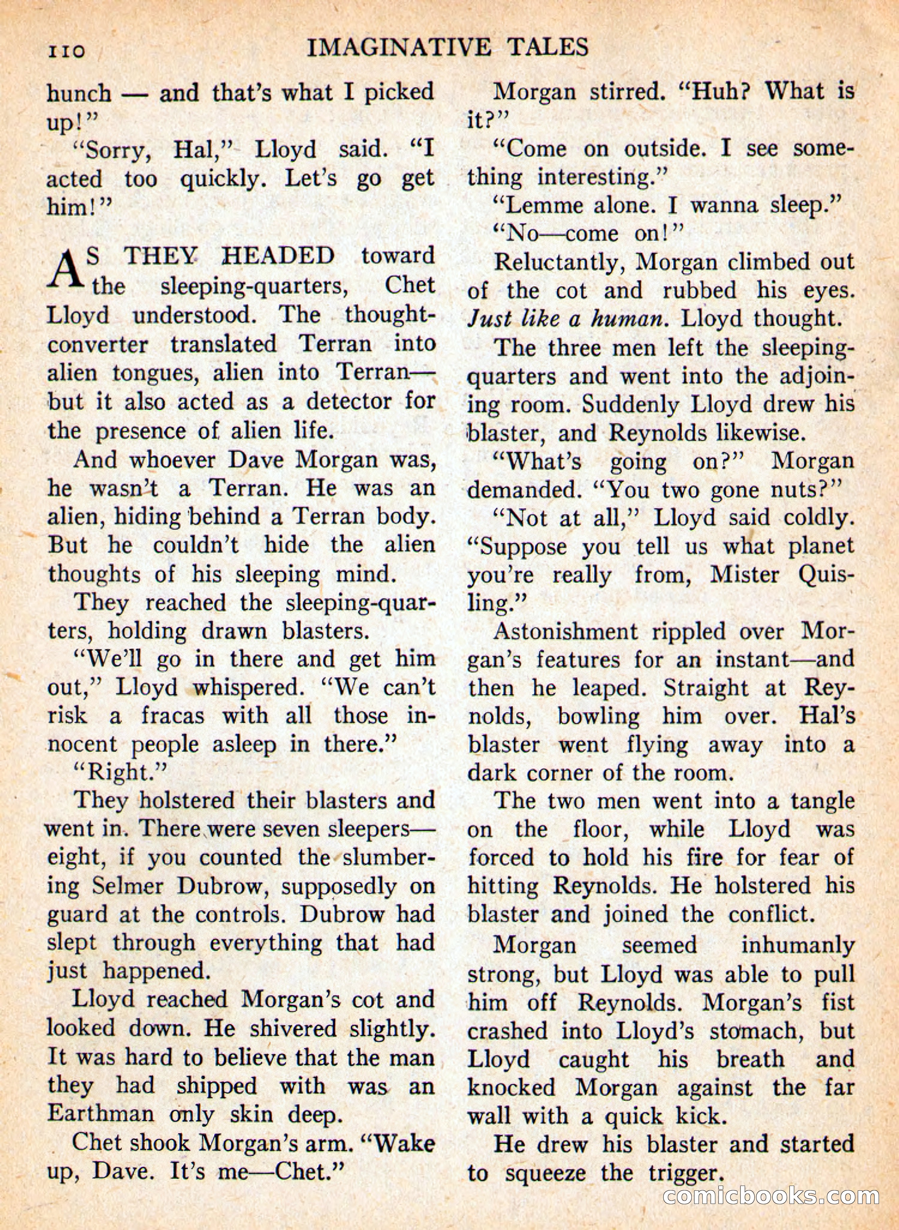 Imaginative Tales, September 1957 — page 110 of 132