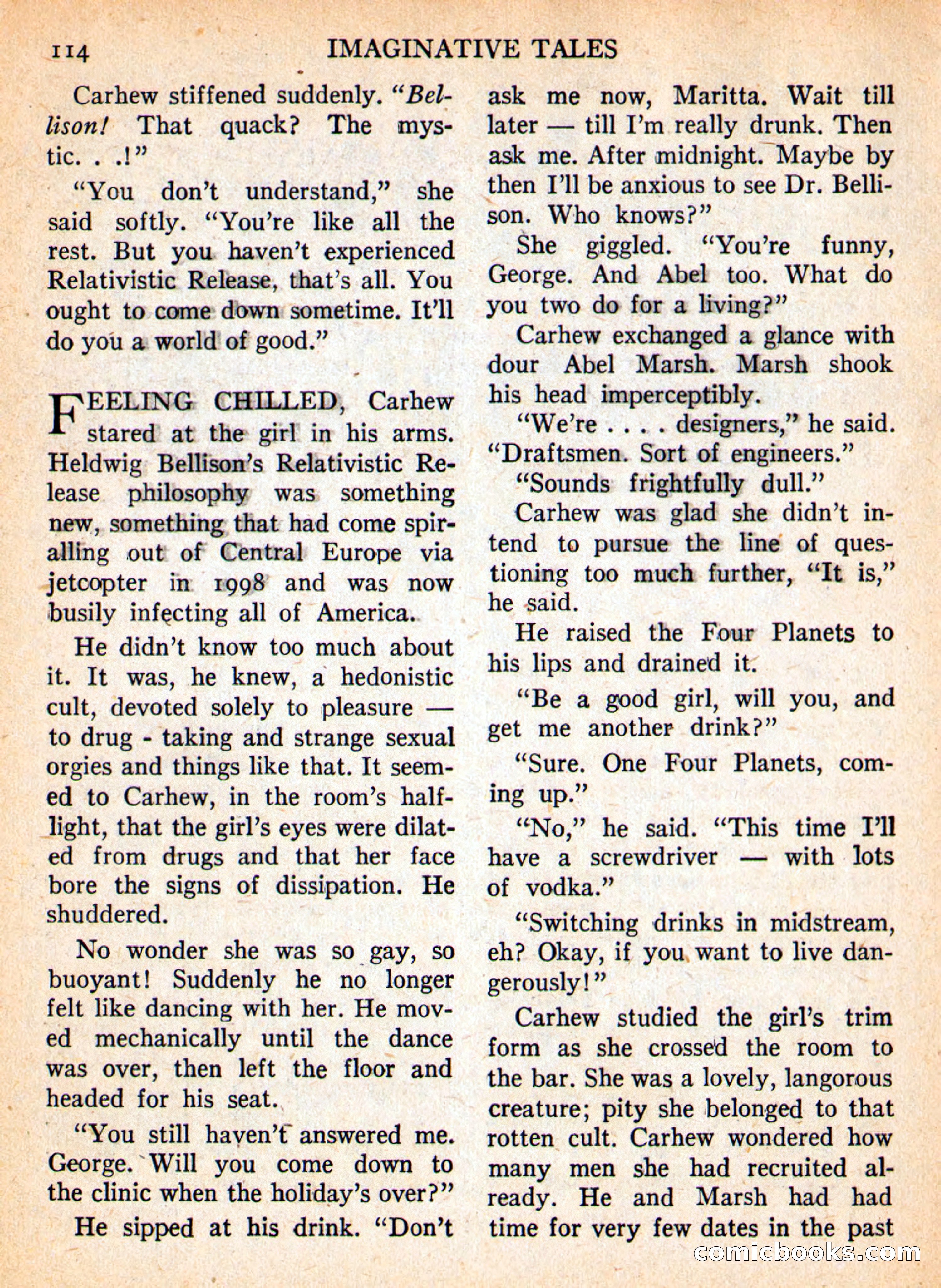 Imaginative Tales, September 1957 — page 114 of 132