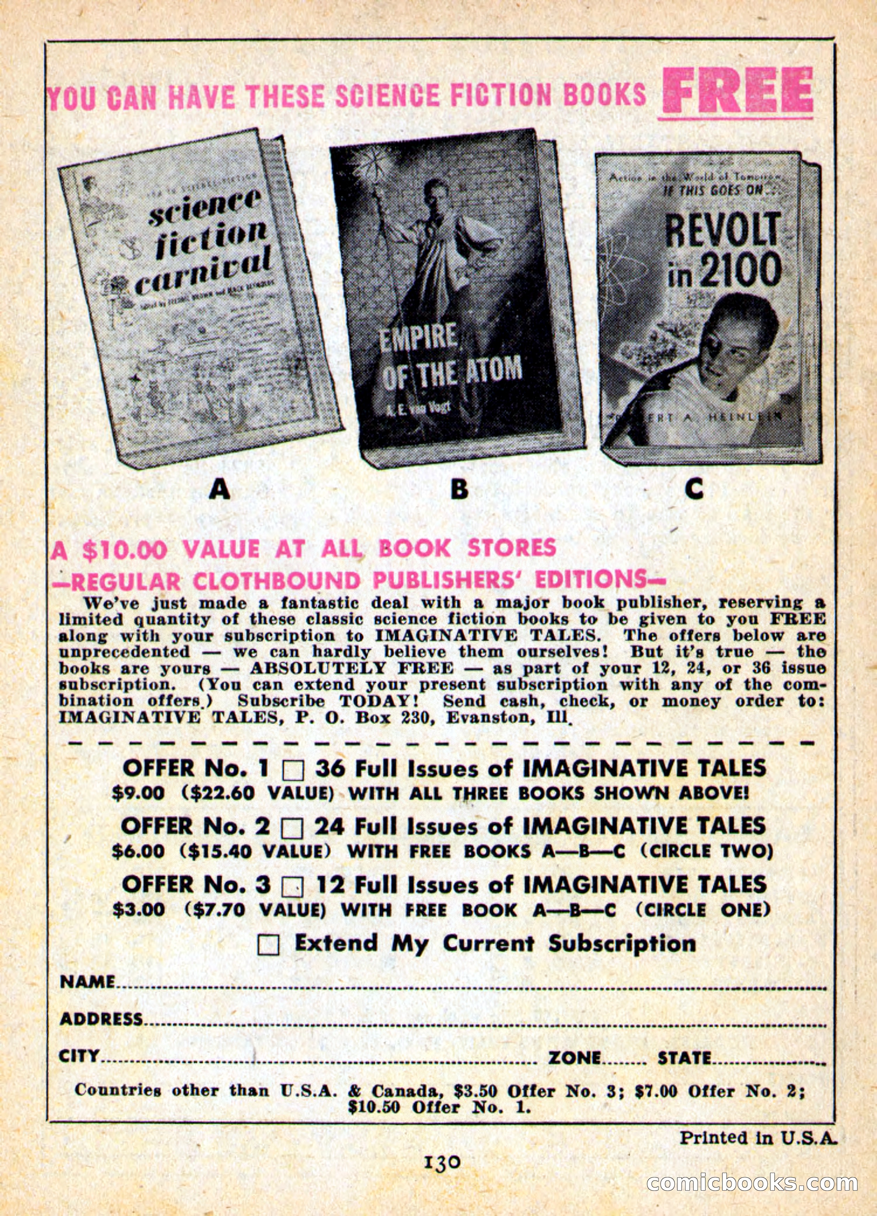 Imaginative Tales, September 1957 — page 130 of 132