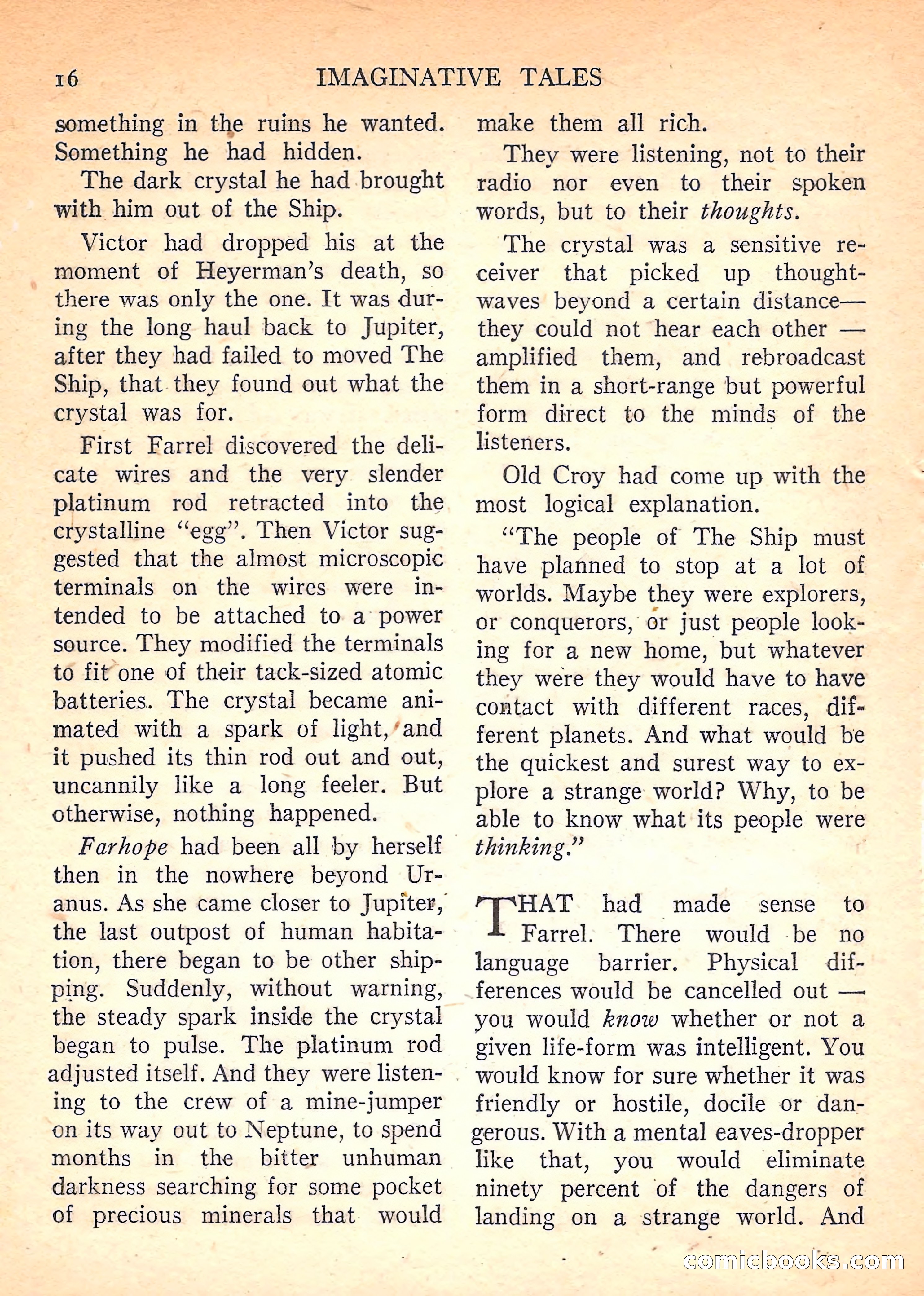 Imaginative Tales, November 1957 — page 16 of 132