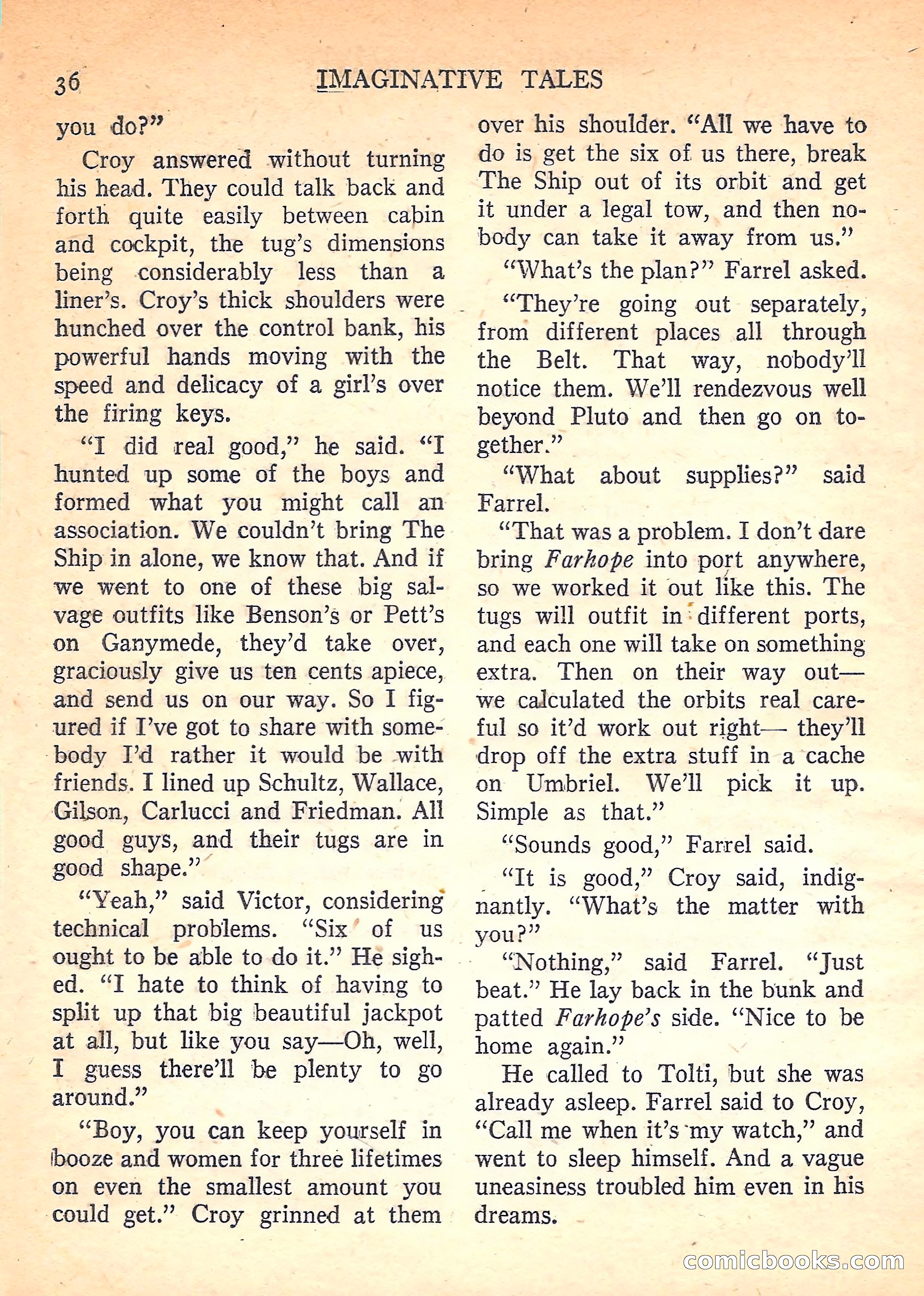 Imaginative Tales, November 1957 — page 36 of 132