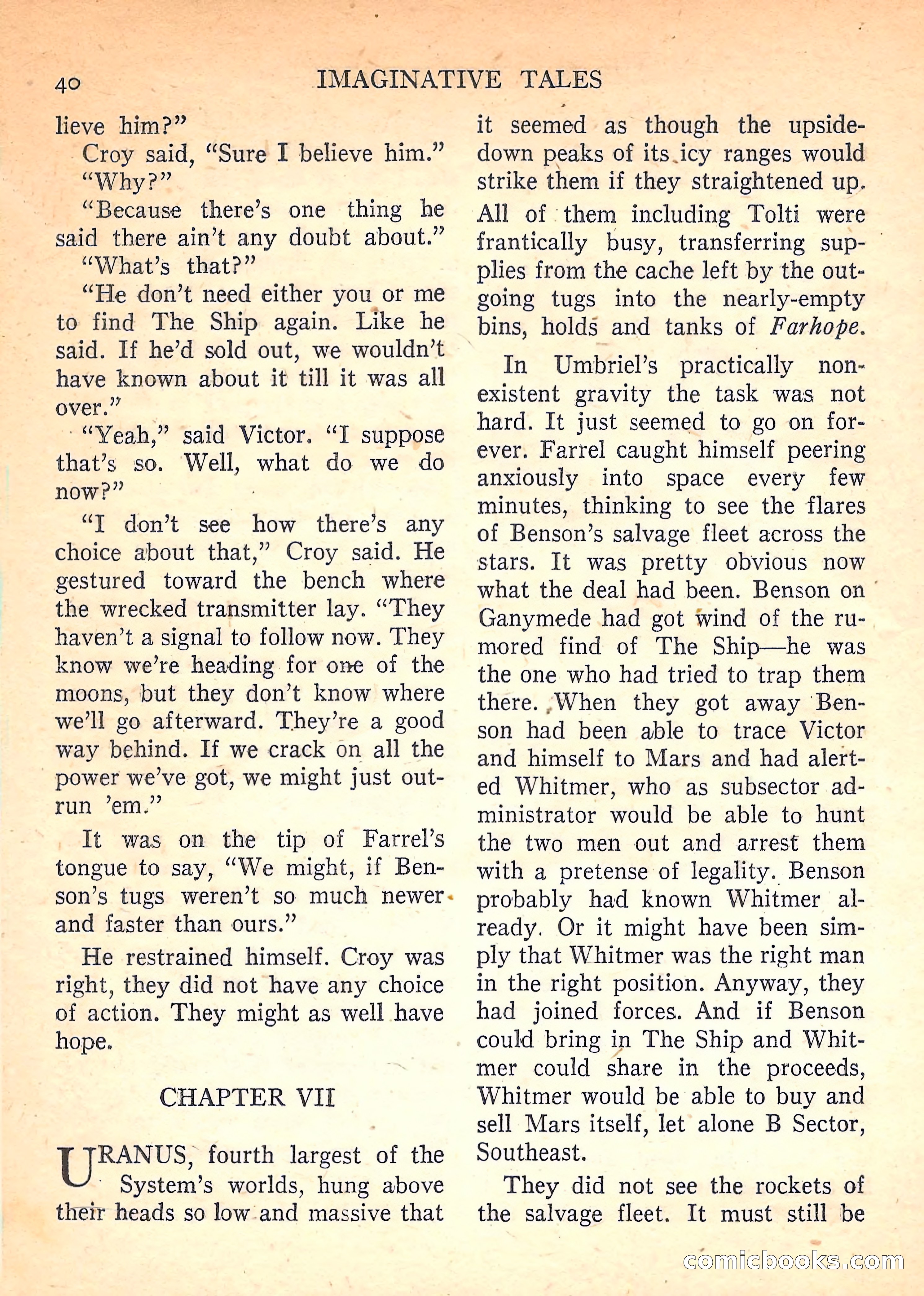 Imaginative Tales, November 1957 — page 40 of 132