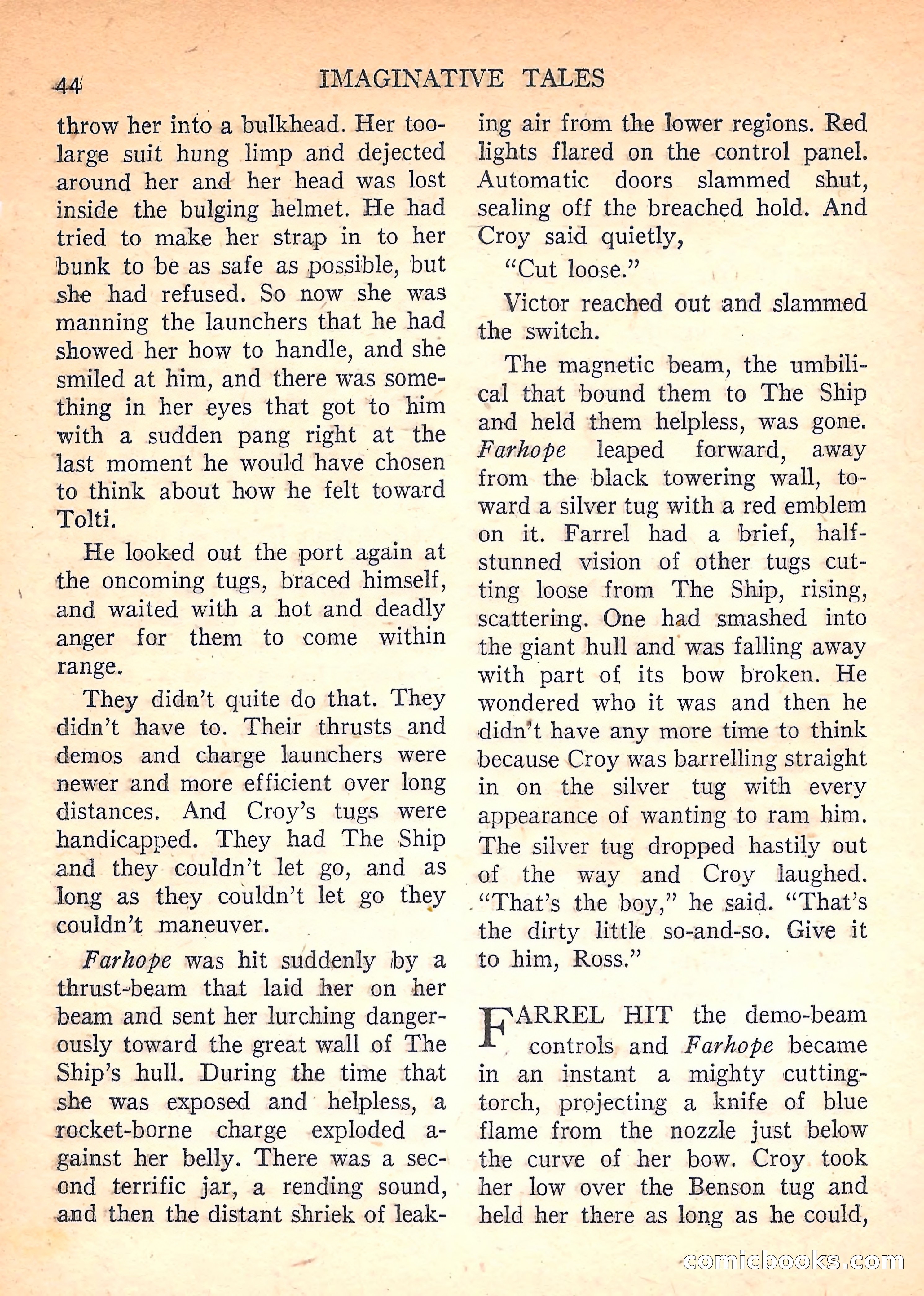 Imaginative Tales, November 1957 — page 44 of 132