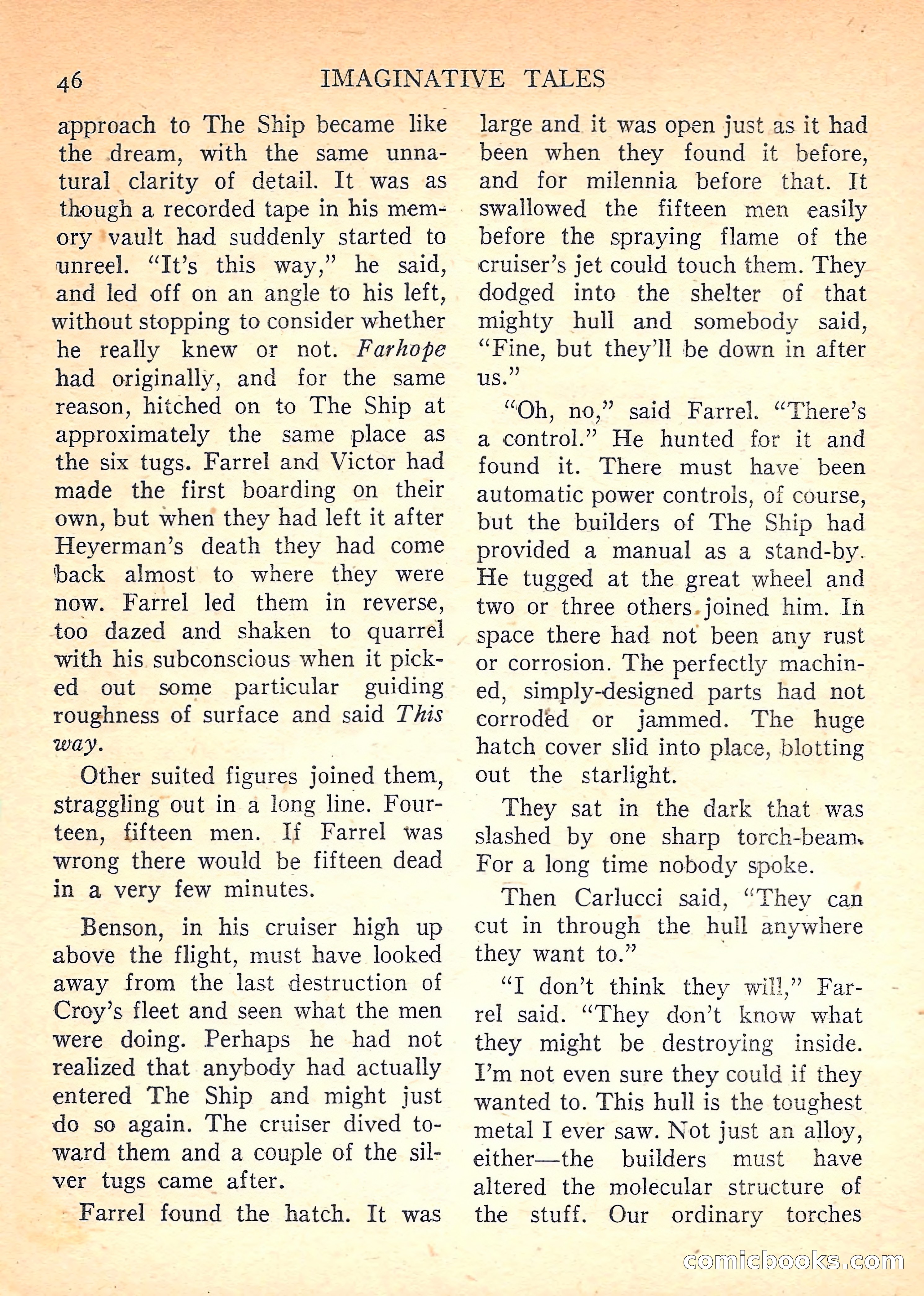 Imaginative Tales, November 1957 — page 46 of 132