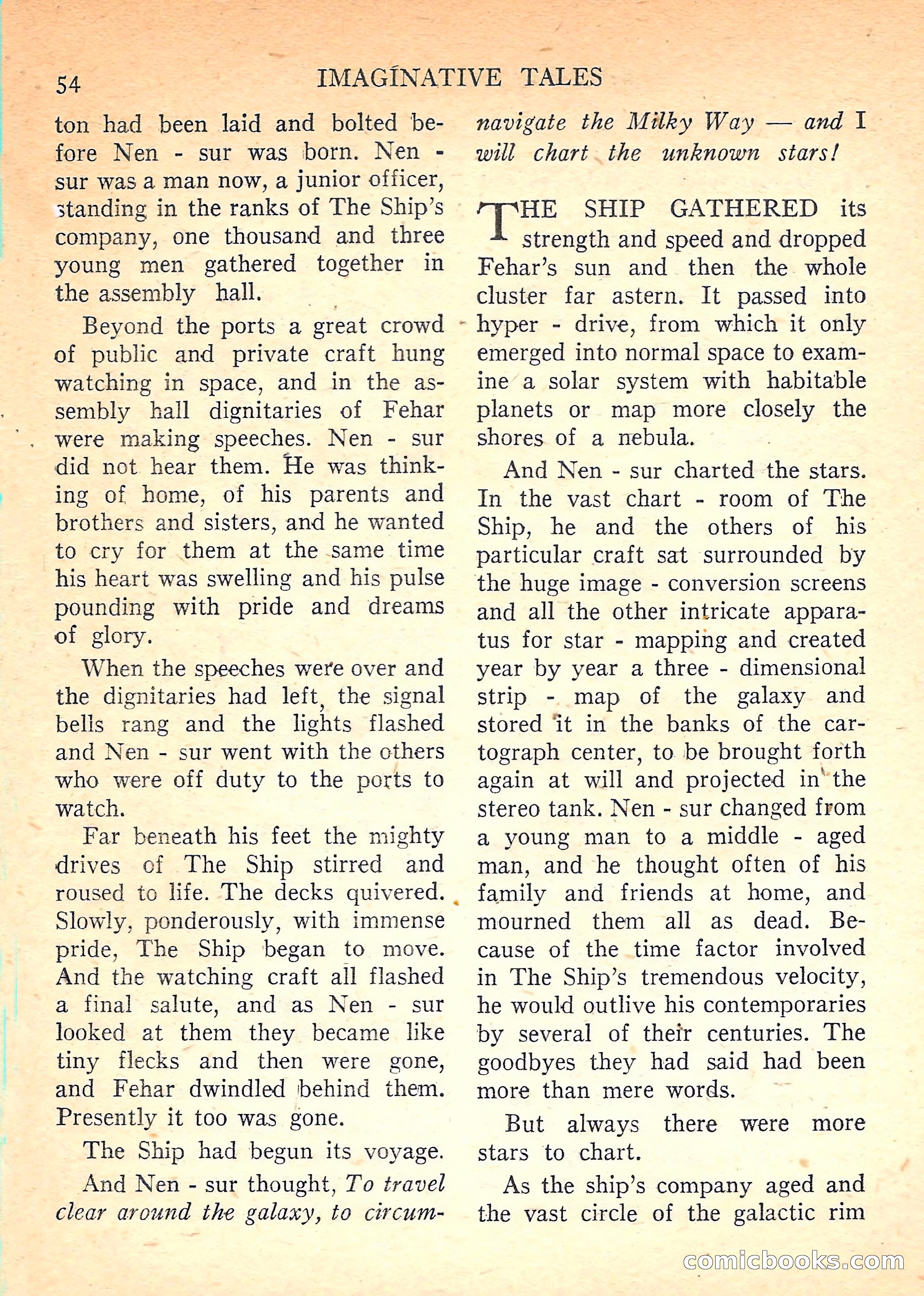 Imaginative Tales, November 1957 — page 54 of 132