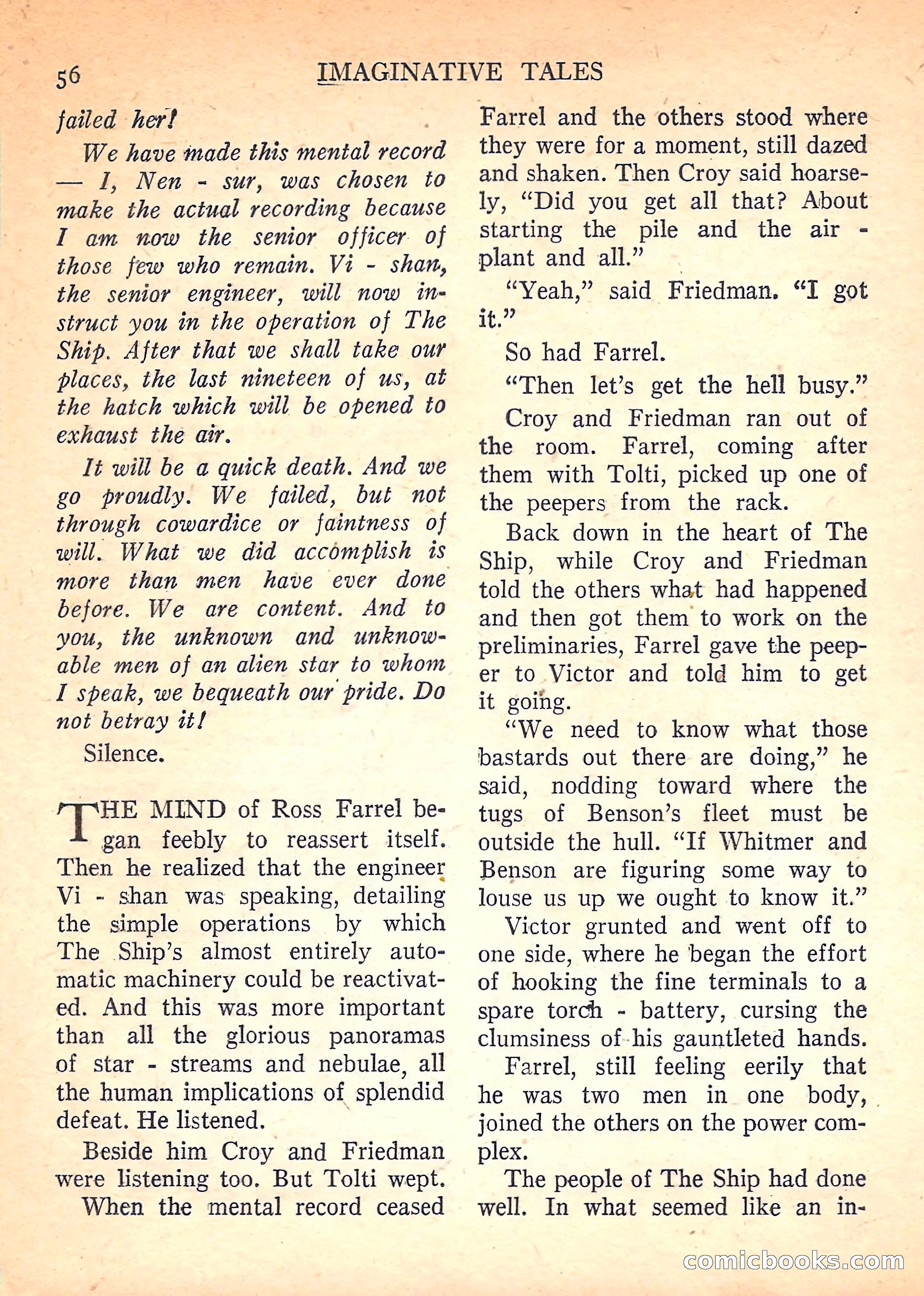 Imaginative Tales, November 1957 — page 56 of 132