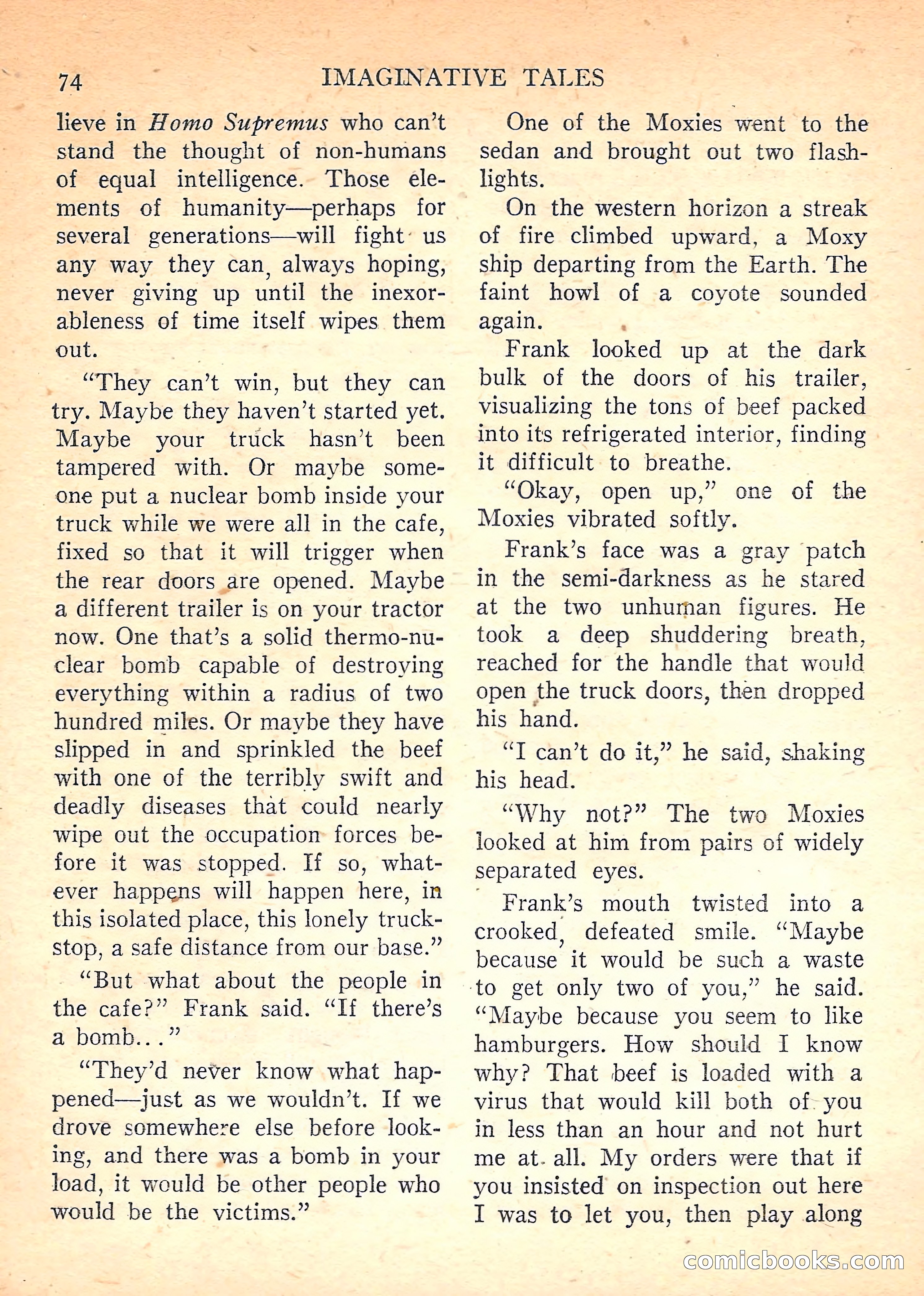 Imaginative Tales, November 1957 — page 74 of 132
