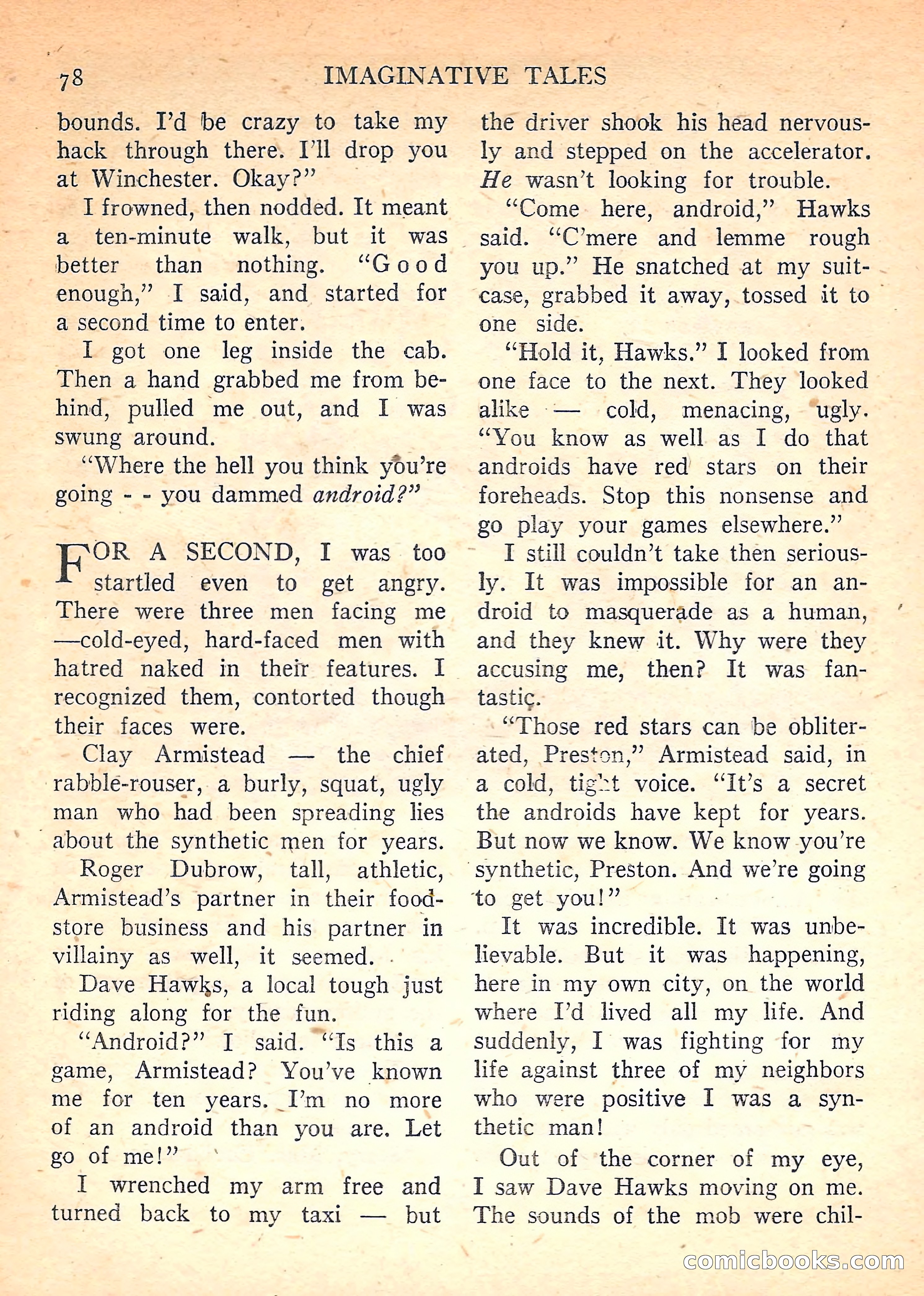 Imaginative Tales, November 1957 — page 78 of 132